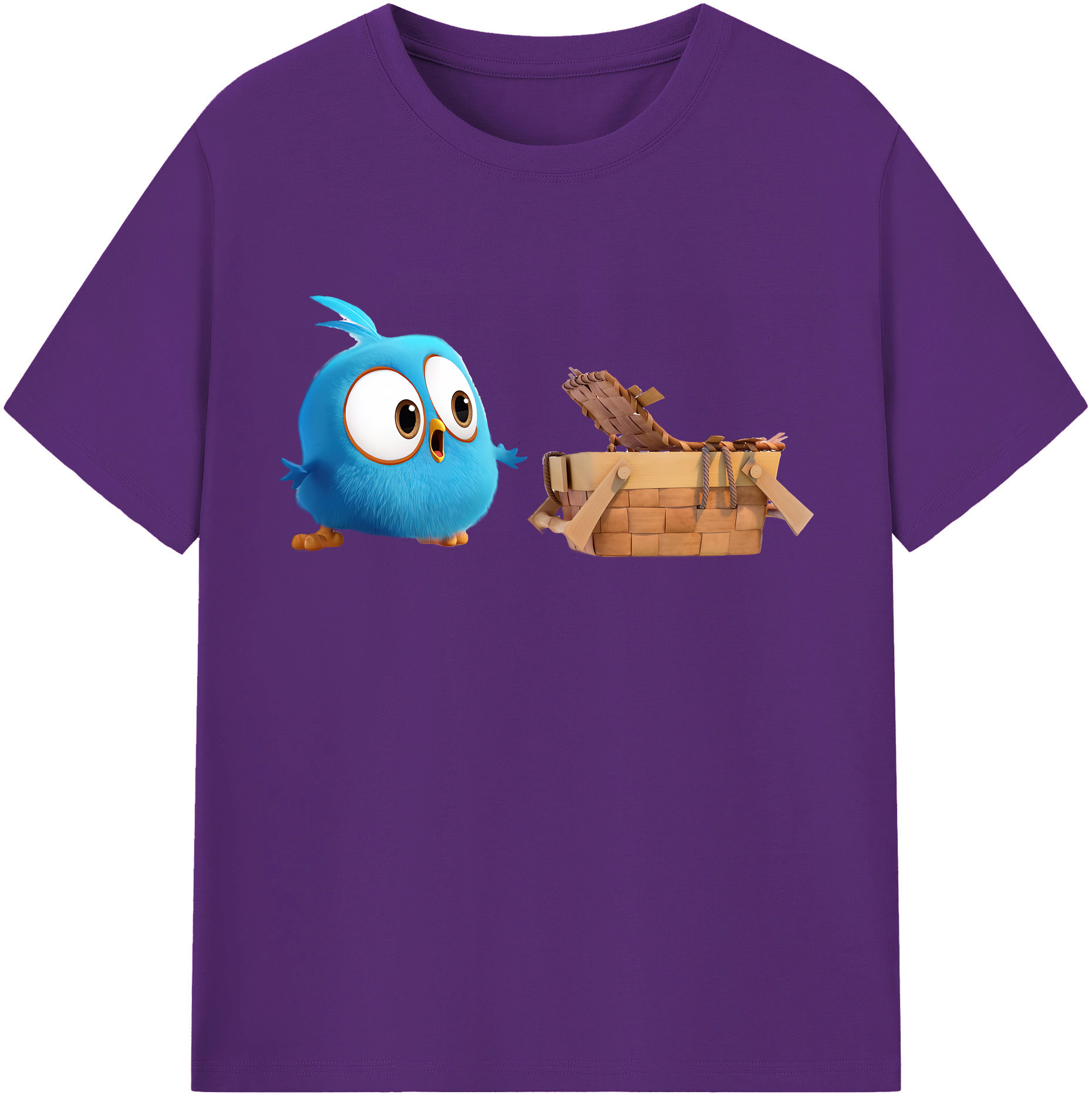 （画像用） Angry Birds アングリーバード 綿100％半袖Tシャツ（フロントプリント）