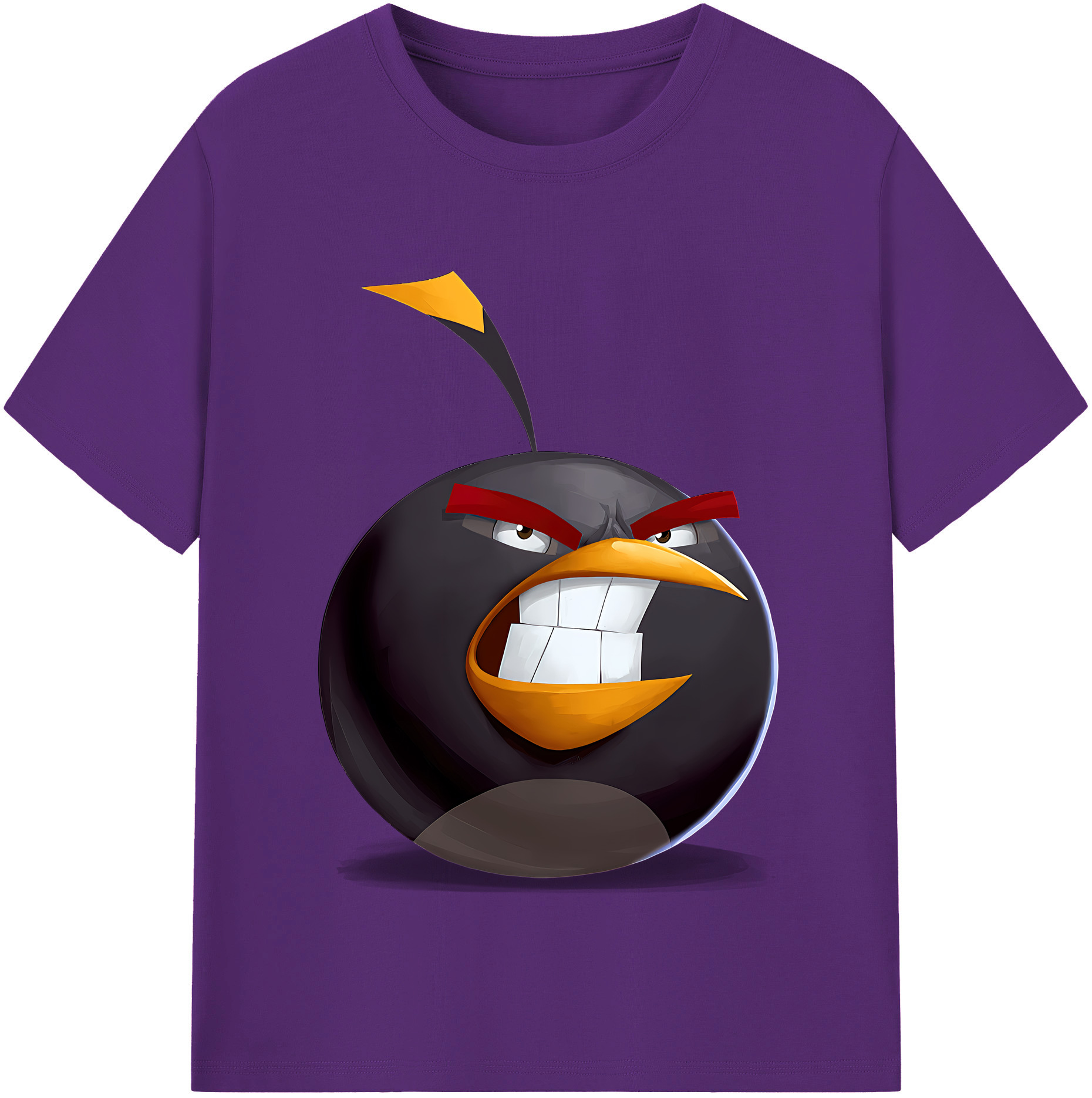 （画像用） Angry Birds アングリーバード 綿100％半袖Tシャツ（フロントプリント）