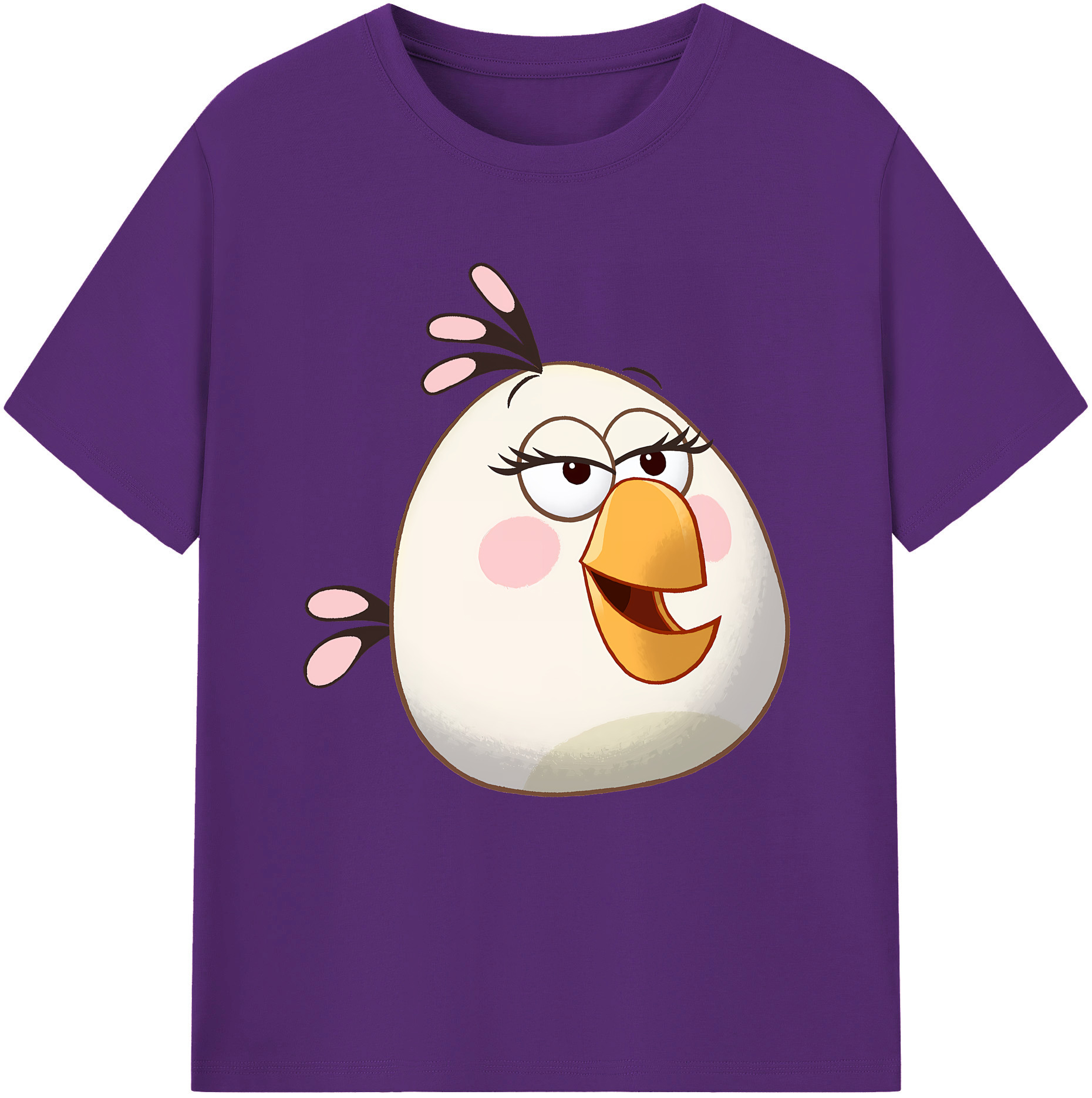 （画像用） Angry Birds アングリーバード 綿100％半袖Tシャツ（フロントプリント）