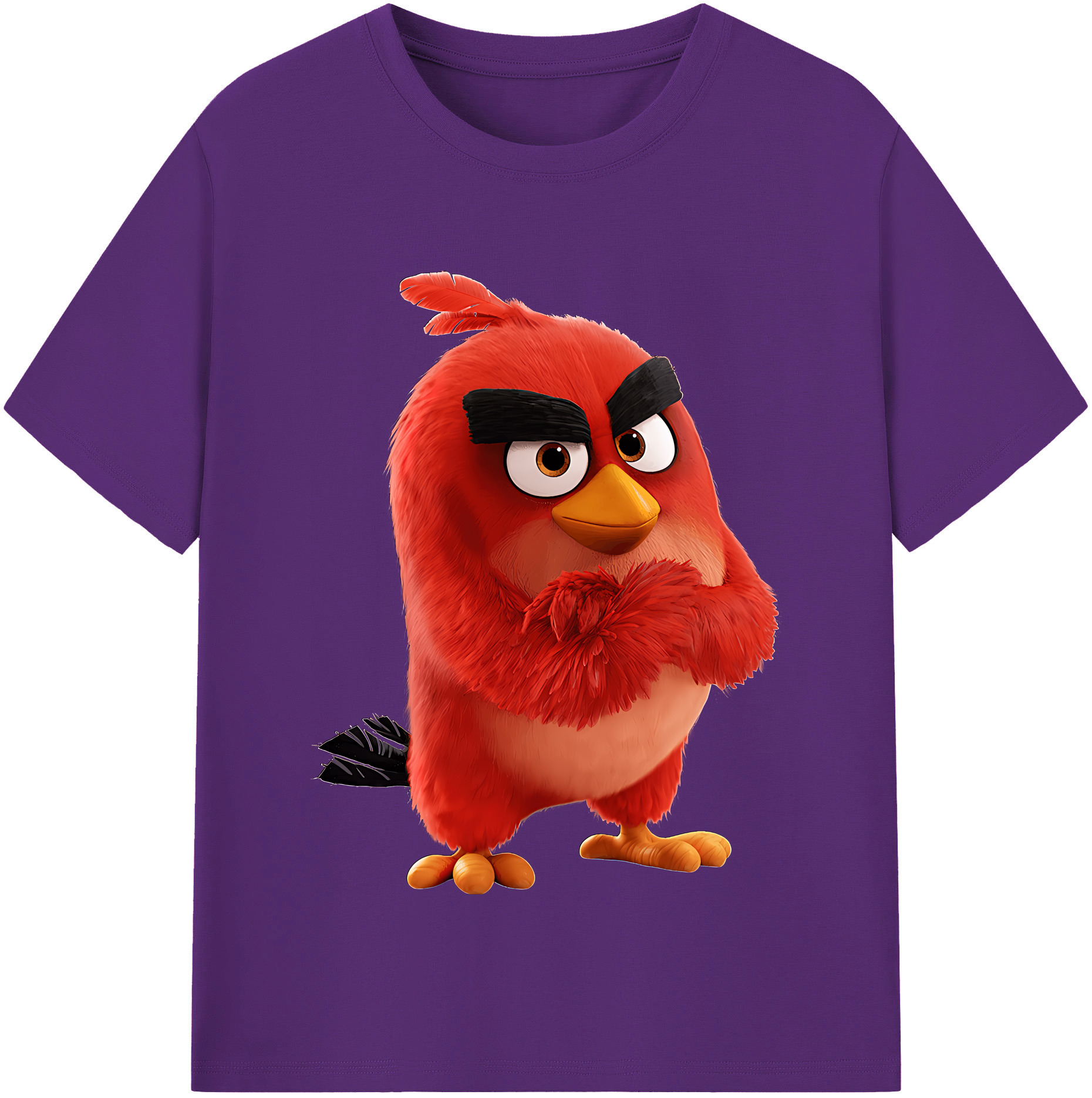 （画像用） Angry Birds アングリーバード 綿100％半袖Tシャツ（フロントプリント）