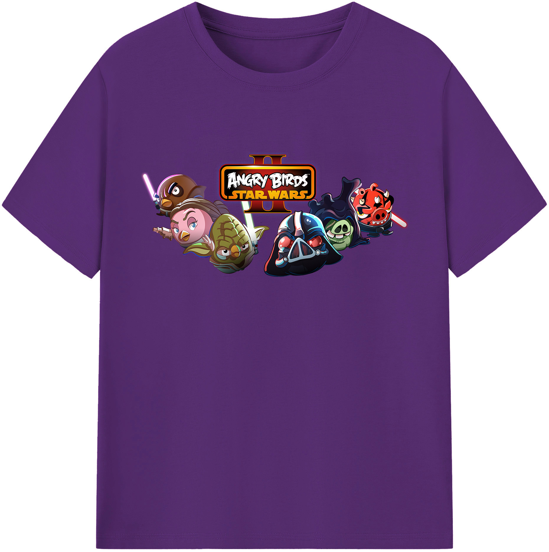 （画像用） Angry Birds アングリーバード 綿100％半袖Tシャツ（フロントプリント）