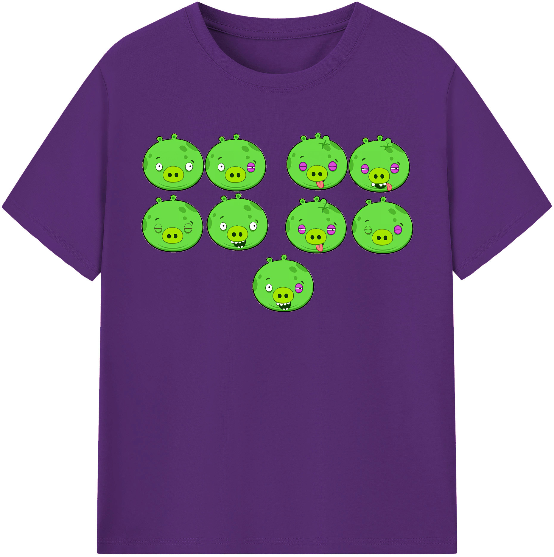 （画像用） Angry Birds アングリーバード 綿100％半袖Tシャツ（フロントプリント）