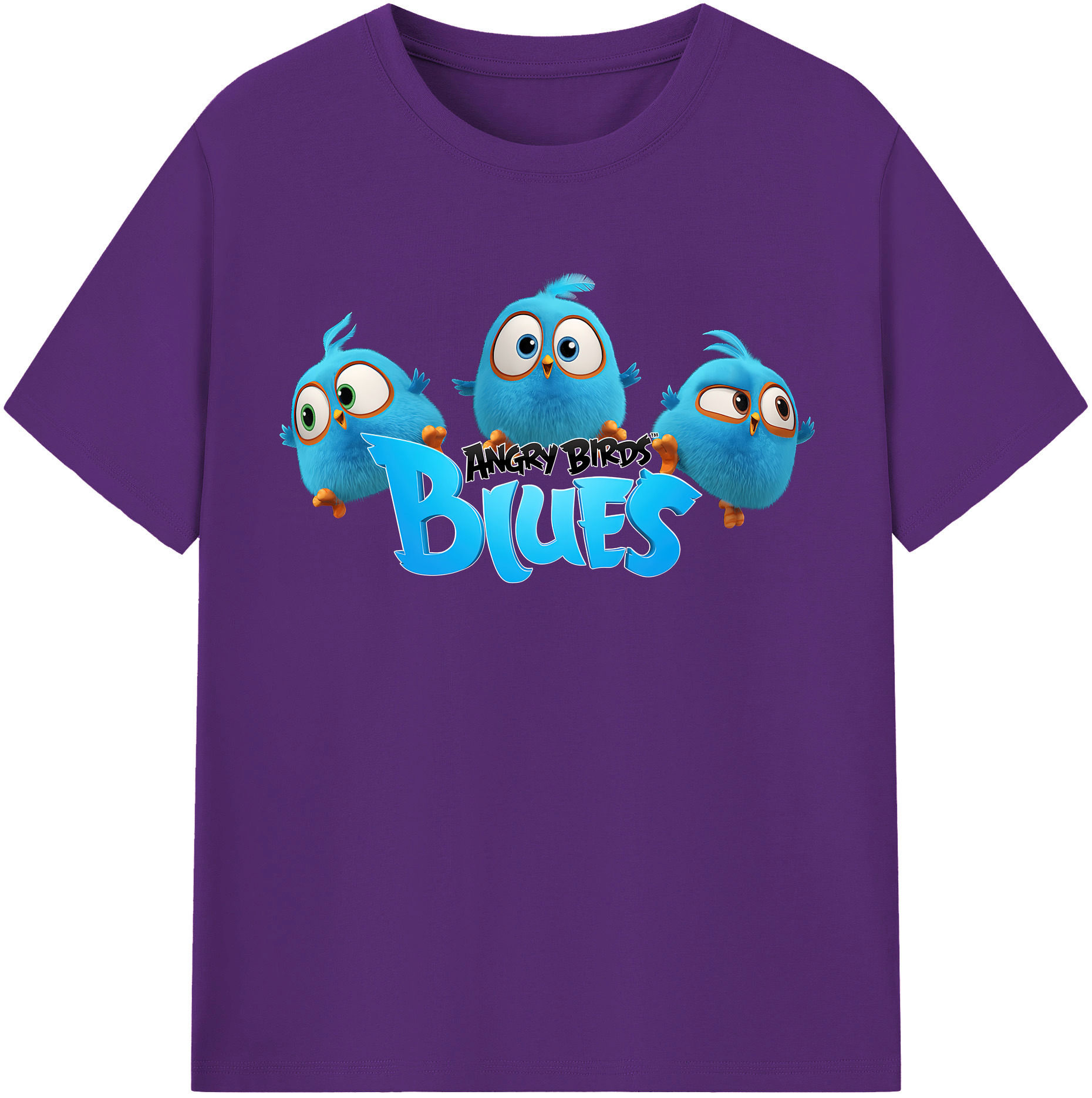 （画像用） Angry Birds アングリーバード 綿100％半袖Tシャツ（フロントプリント）
