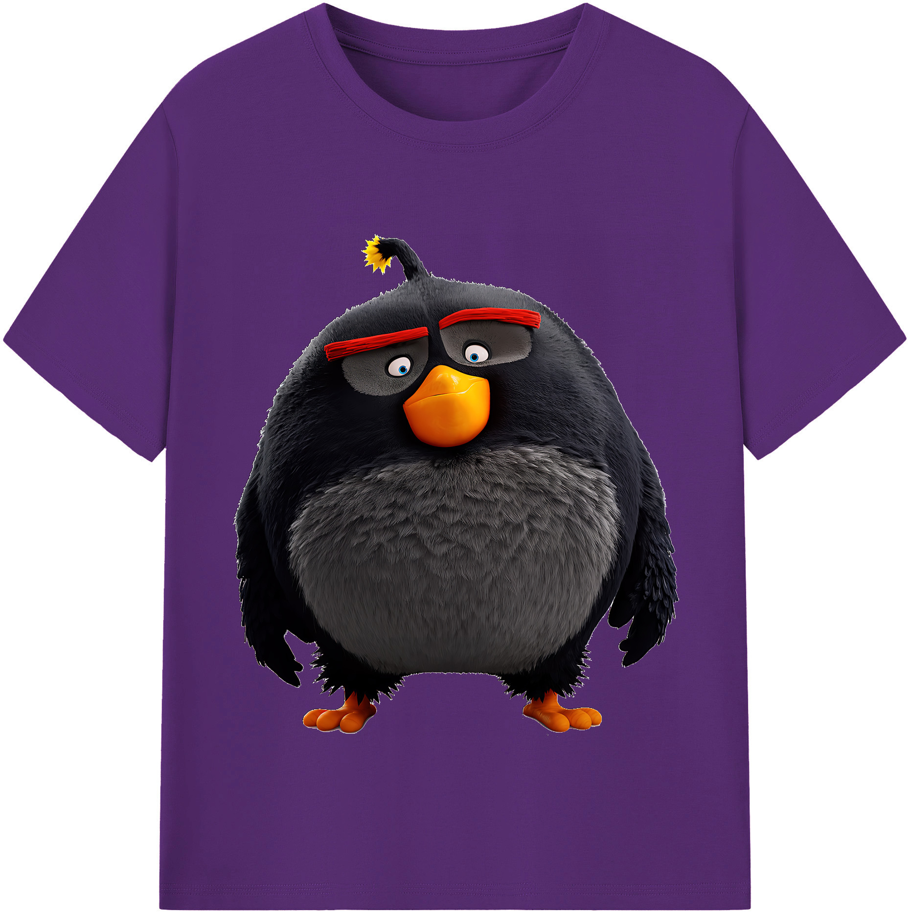 （画像用） Angry Birds アングリーバード 綿100％半袖Tシャツ（フロントプリント）