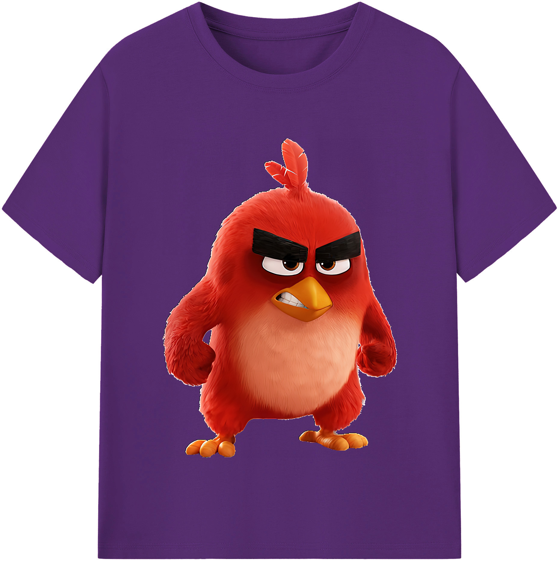 （画像用） Angry Birds アングリーバード 綿100％半袖Tシャツ（フロントプリント）