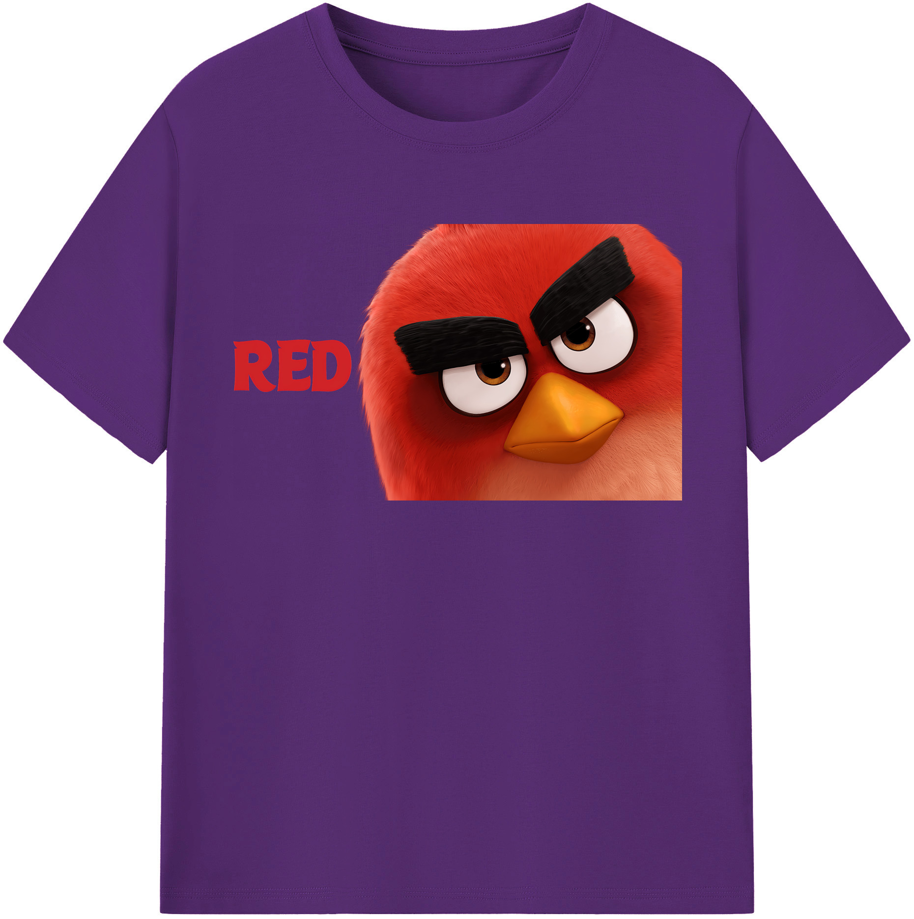 （画像用） Angry Birds アングリーバード 綿100％半袖Tシャツ（フロントプリント）