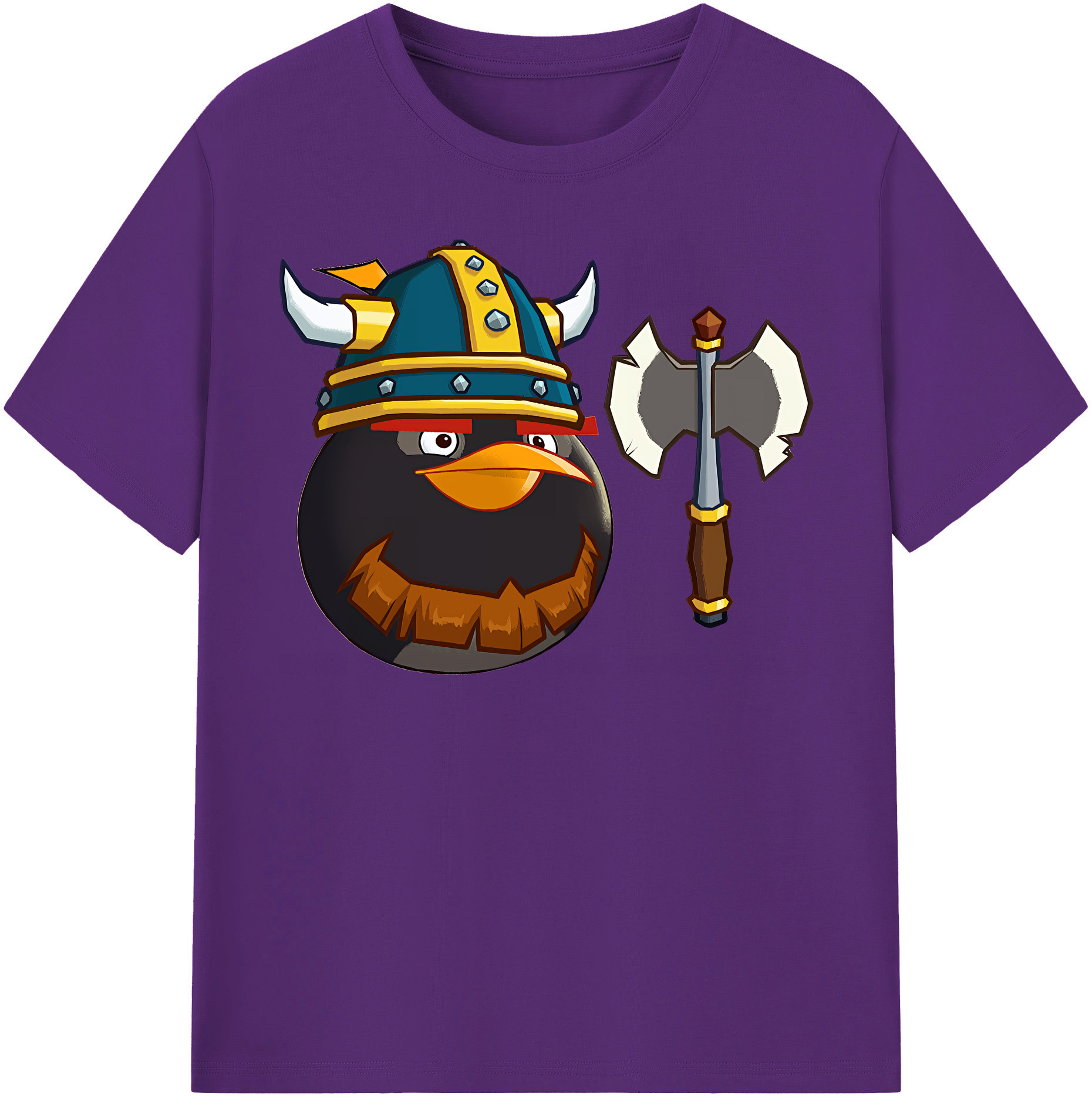 （画像用） Angry Birds アングリーバード 綿100％半袖Tシャツ（フロントプリント）
