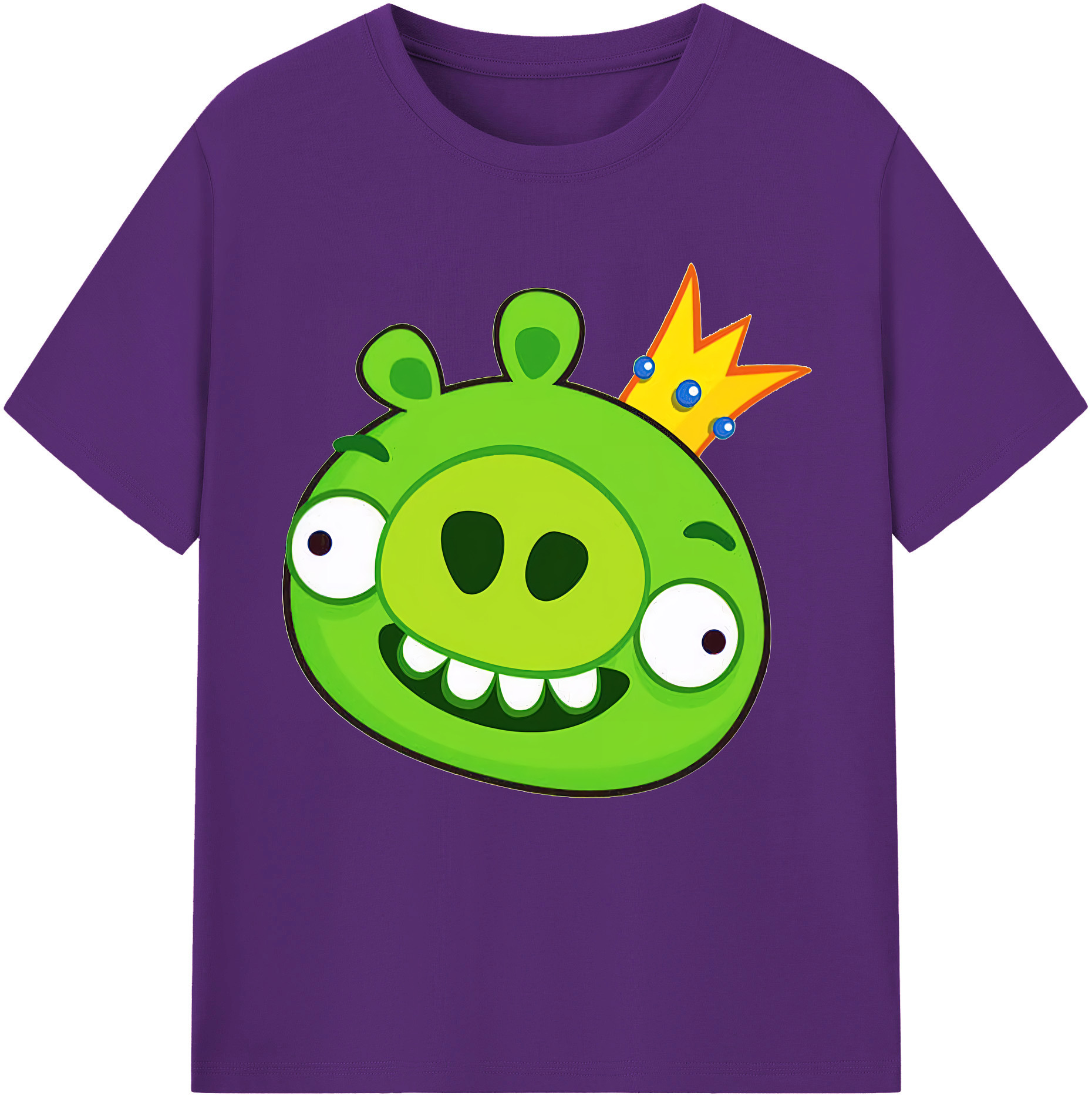 （画像用） Angry Birds アングリーバード 綿100％半袖Tシャツ（フロントプリント）