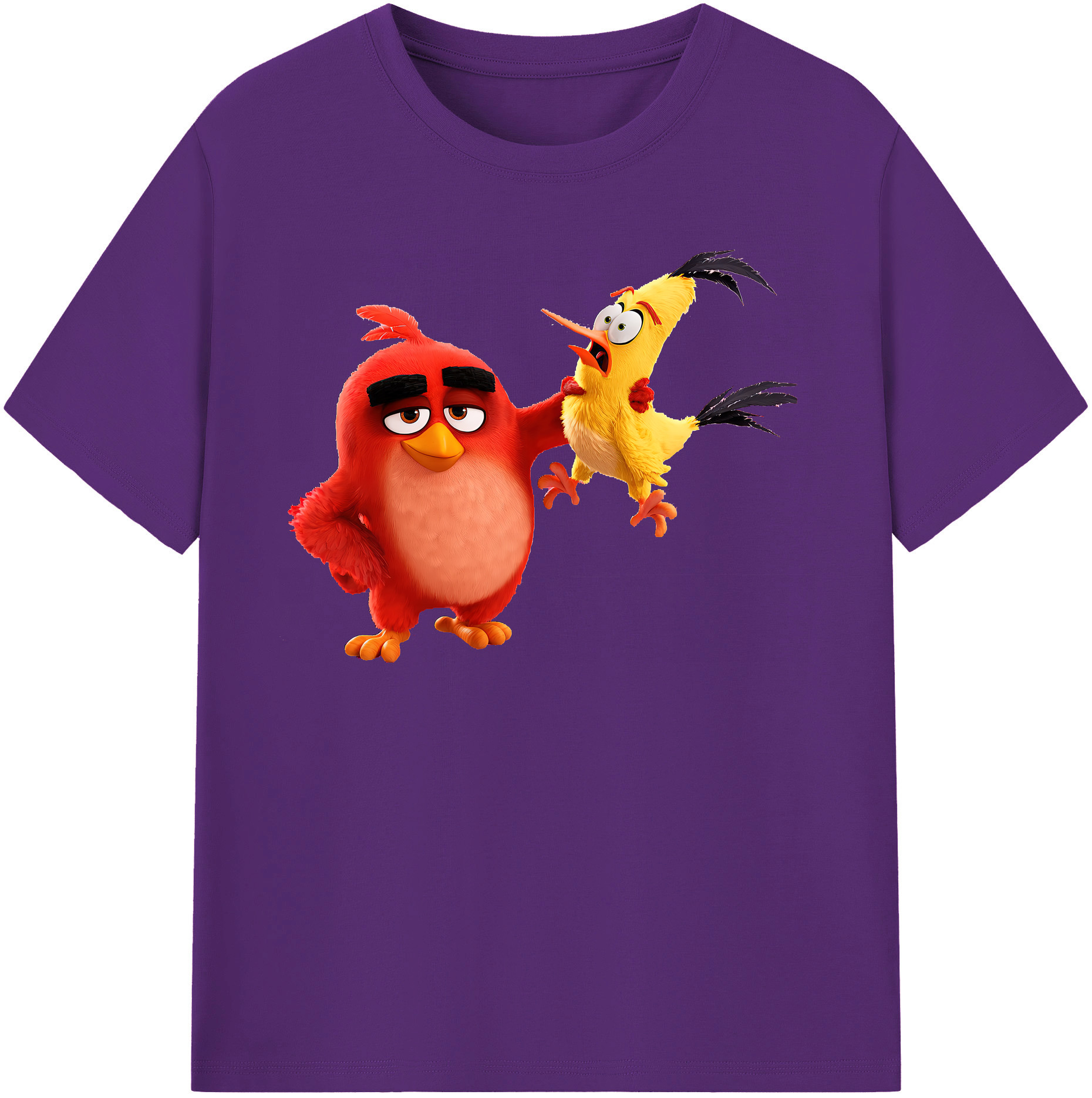 （画像用） Angry Birds アングリーバード 綿100％半袖Tシャツ（フロントプリント）