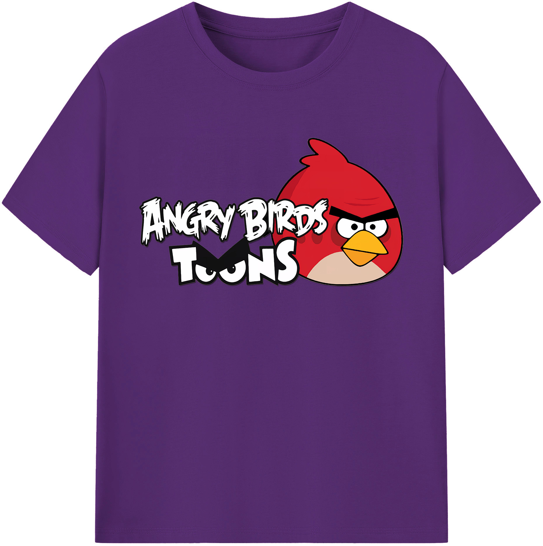 （画像用） Angry Birds アングリーバード 綿100％半袖Tシャツ（フロントプリント）
