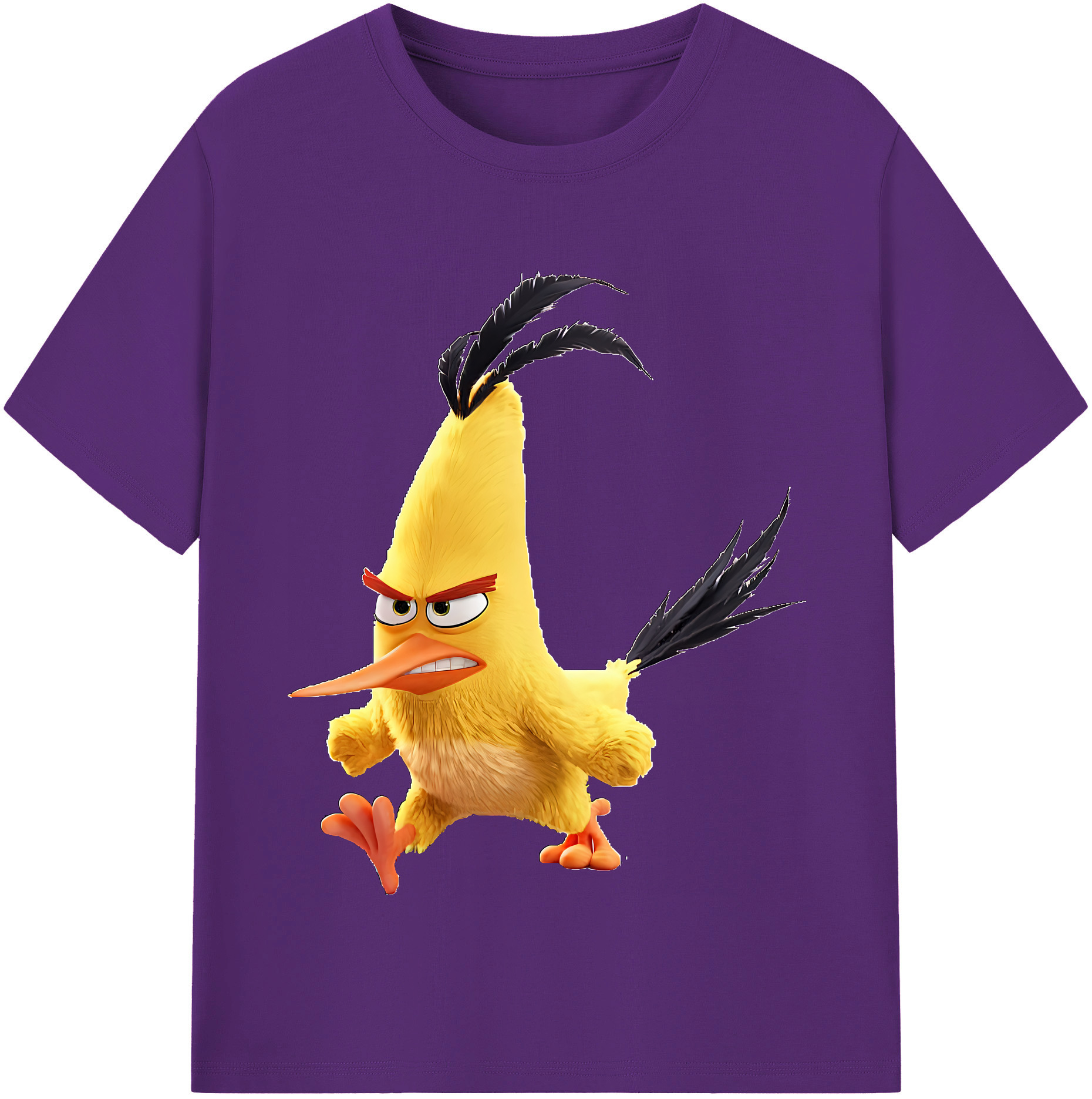 （画像用） Angry Birds アングリーバード 綿100％半袖Tシャツ（フロントプリント）