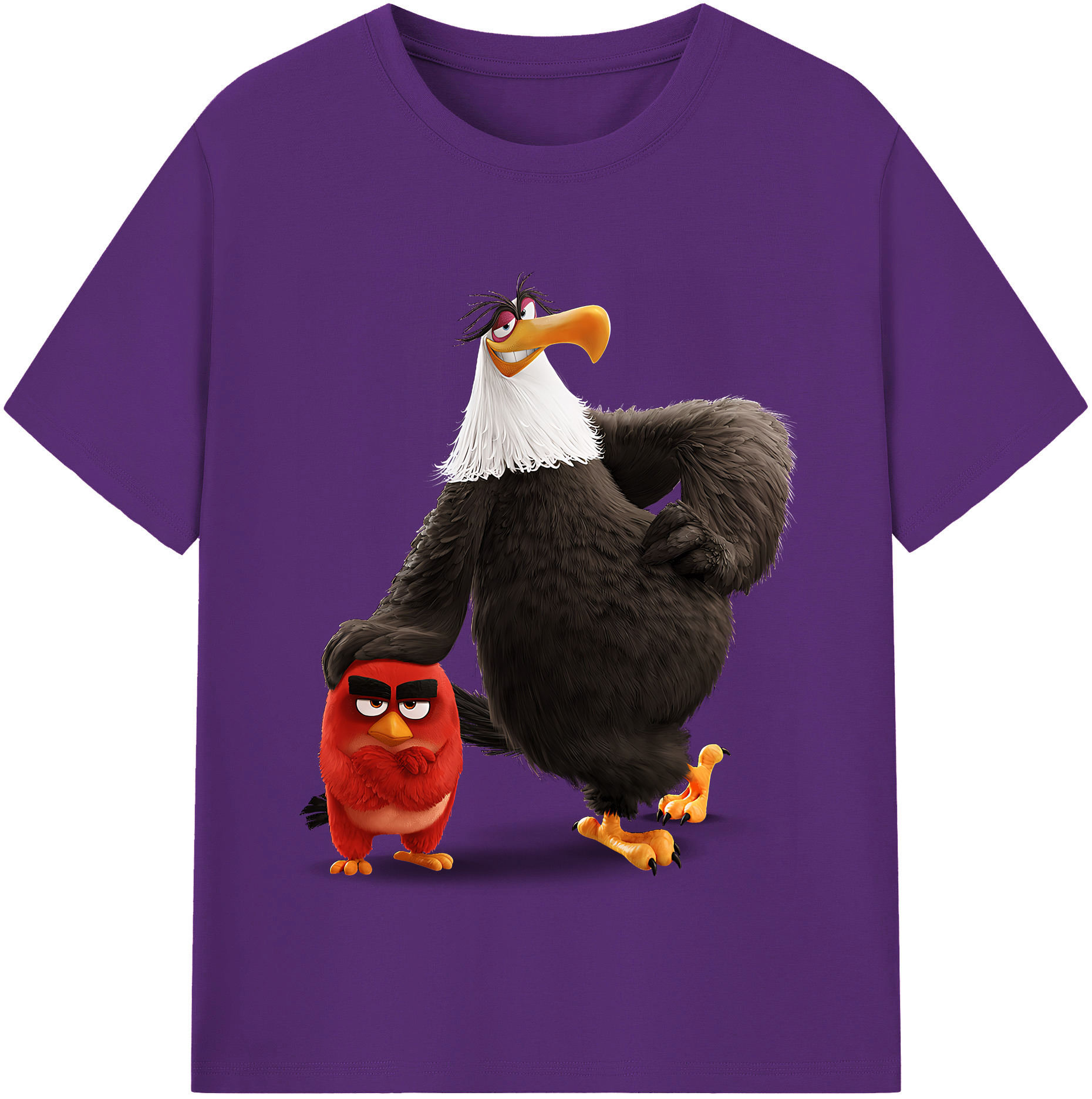 （画像用） Angry Birds アングリーバード 綿100％半袖Tシャツ（フロントプリント）
