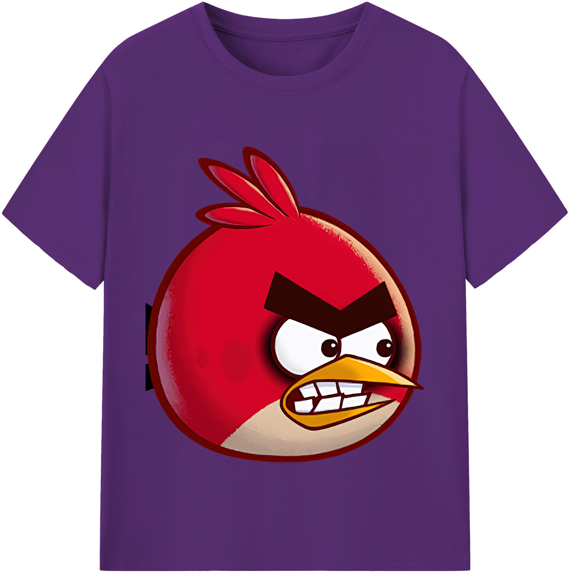 （画像用） Angry Birds アングリーバード 綿100％半袖Tシャツ（フロントプリント）