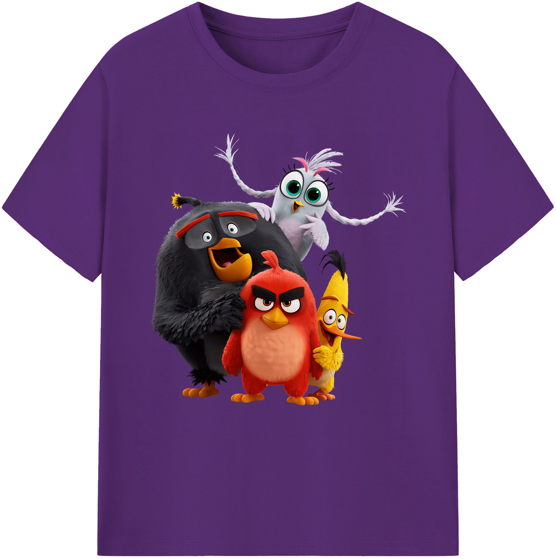 （画像用） Angry Birds アングリーバード 綿100％半袖Tシャツ（フロントプリント）