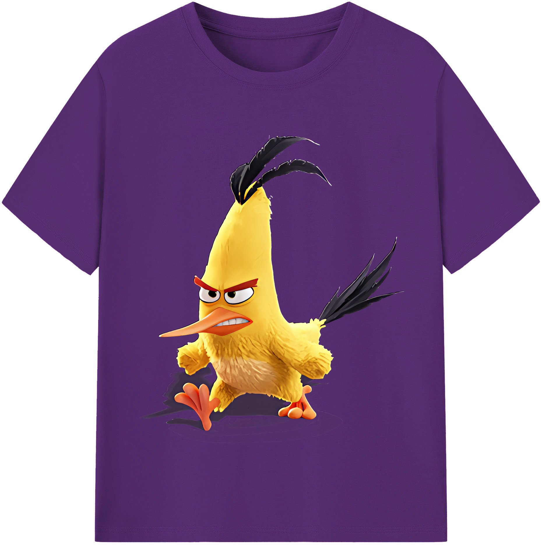 （画像用） Angry Birds アングリーバード 綿100％半袖Tシャツ（フロントプリント）