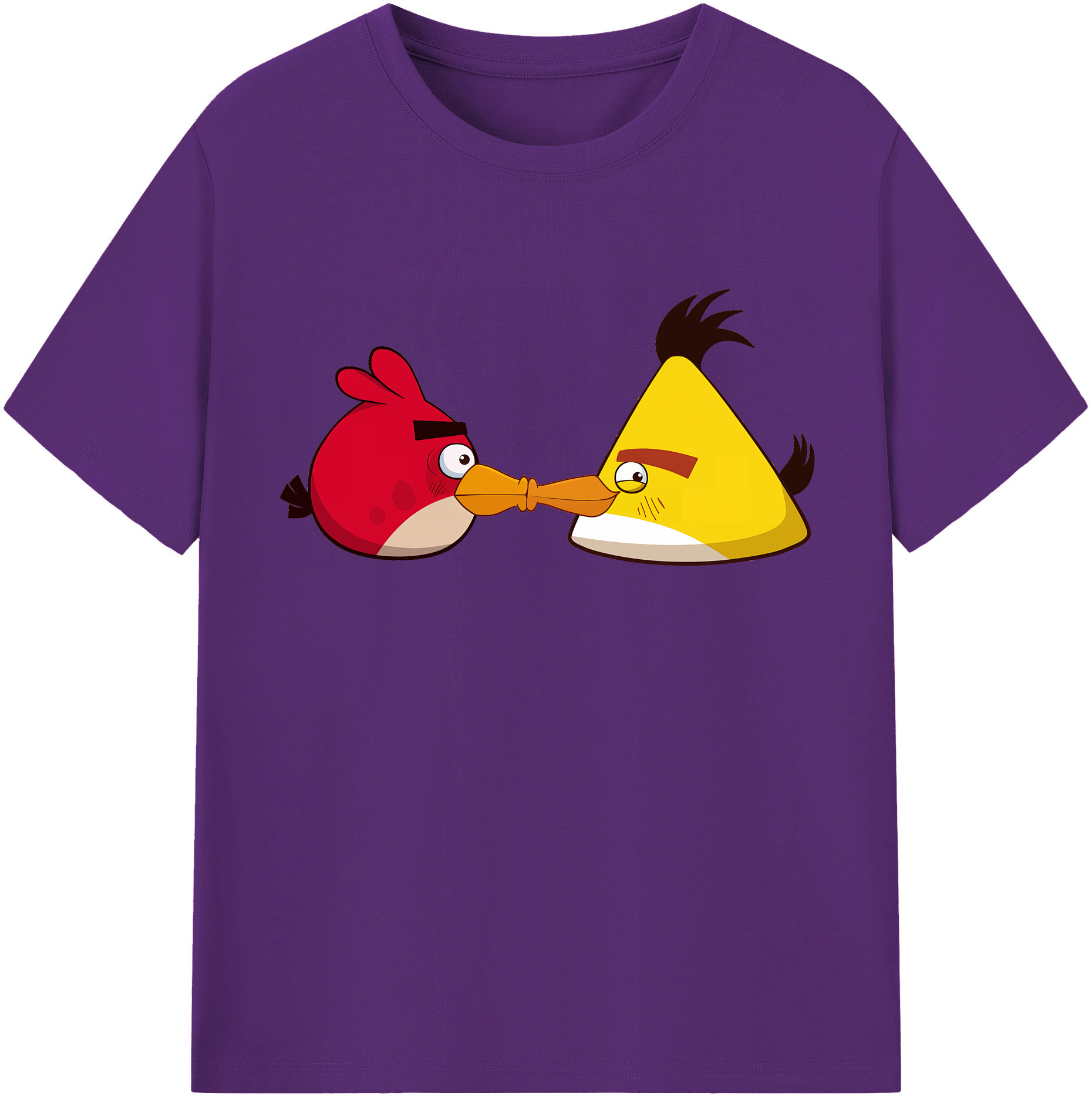 （画像用） Angry Birds アングリーバード 綿100％半袖Tシャツ（フロントプリント）