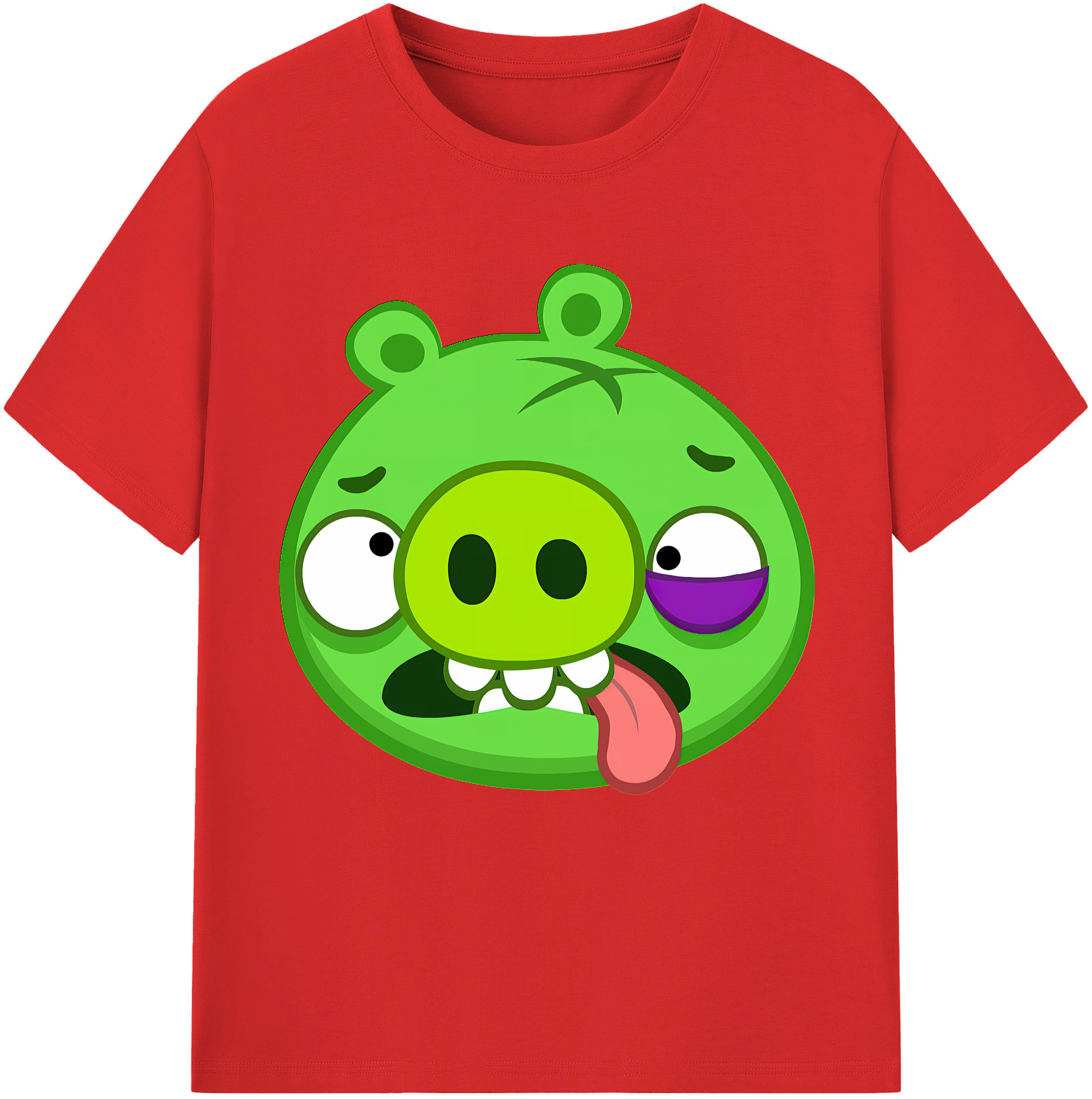 （画像用） Angry Birds アングリーバード 綿100％半袖Tシャツ（フロントプリント）