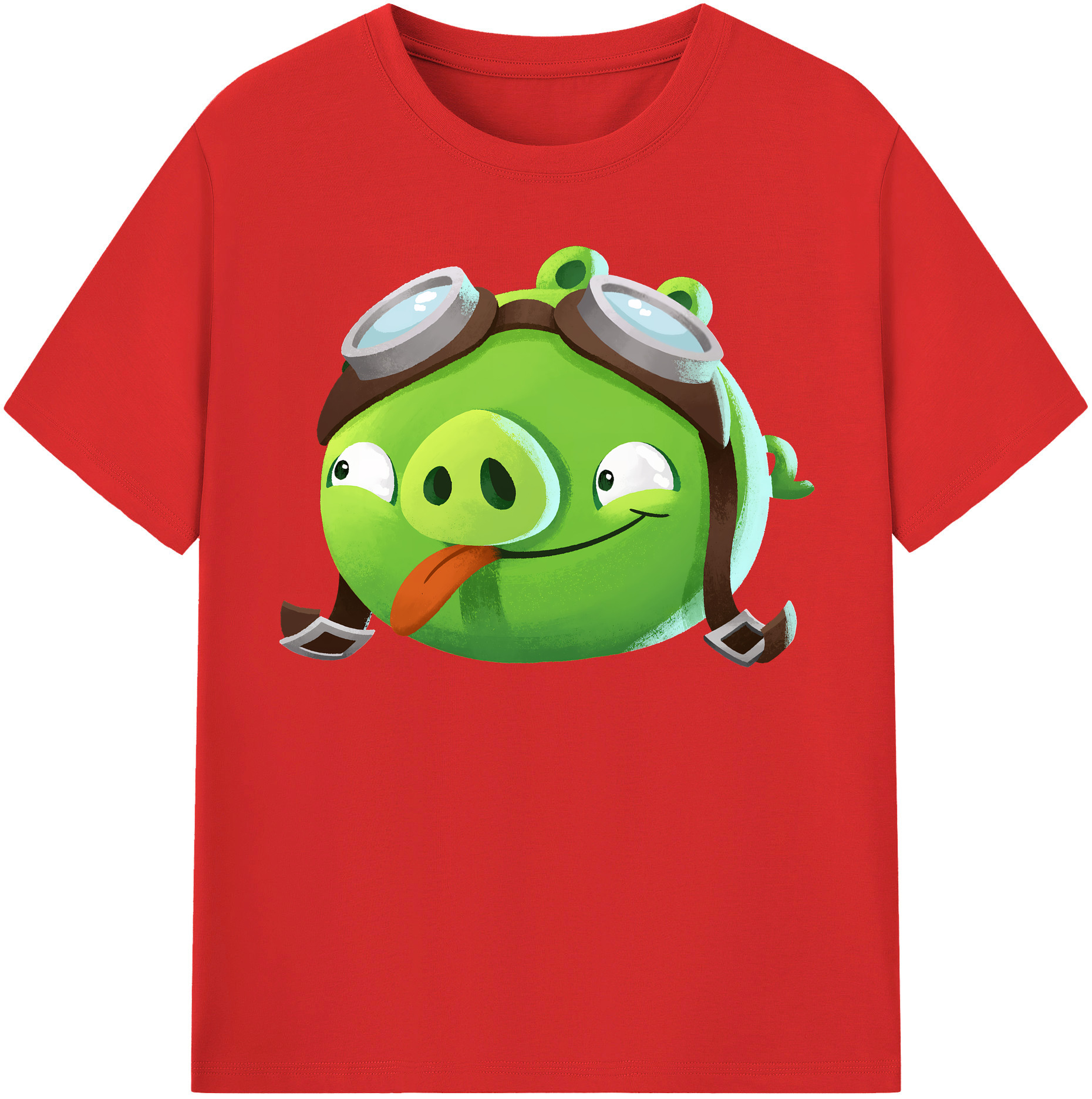 （画像用） Angry Birds アングリーバード 綿100％半袖Tシャツ（フロントプリント）