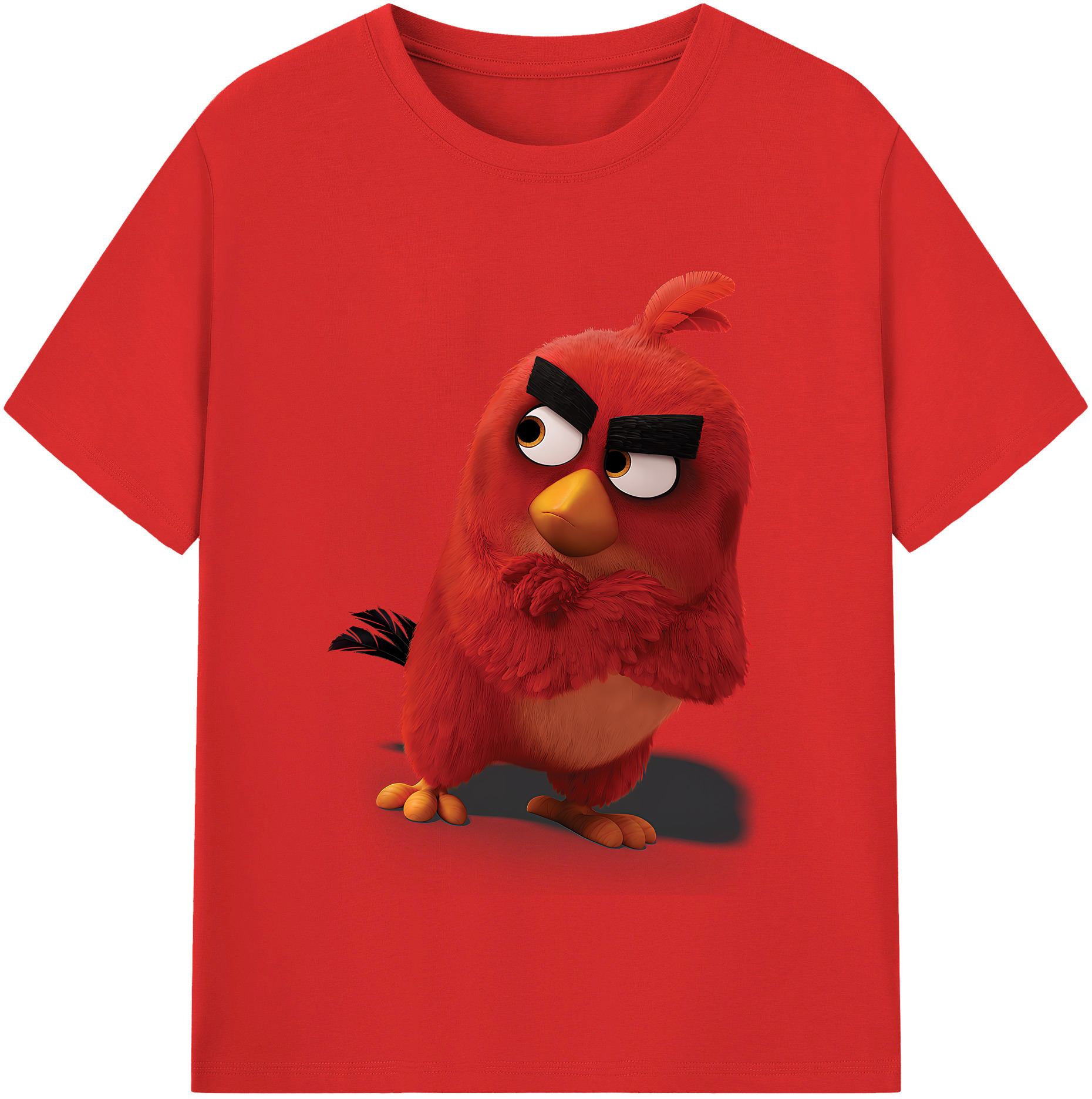 （画像用） Angry Birds アングリーバード 綿100％半袖Tシャツ（フロントプリント）