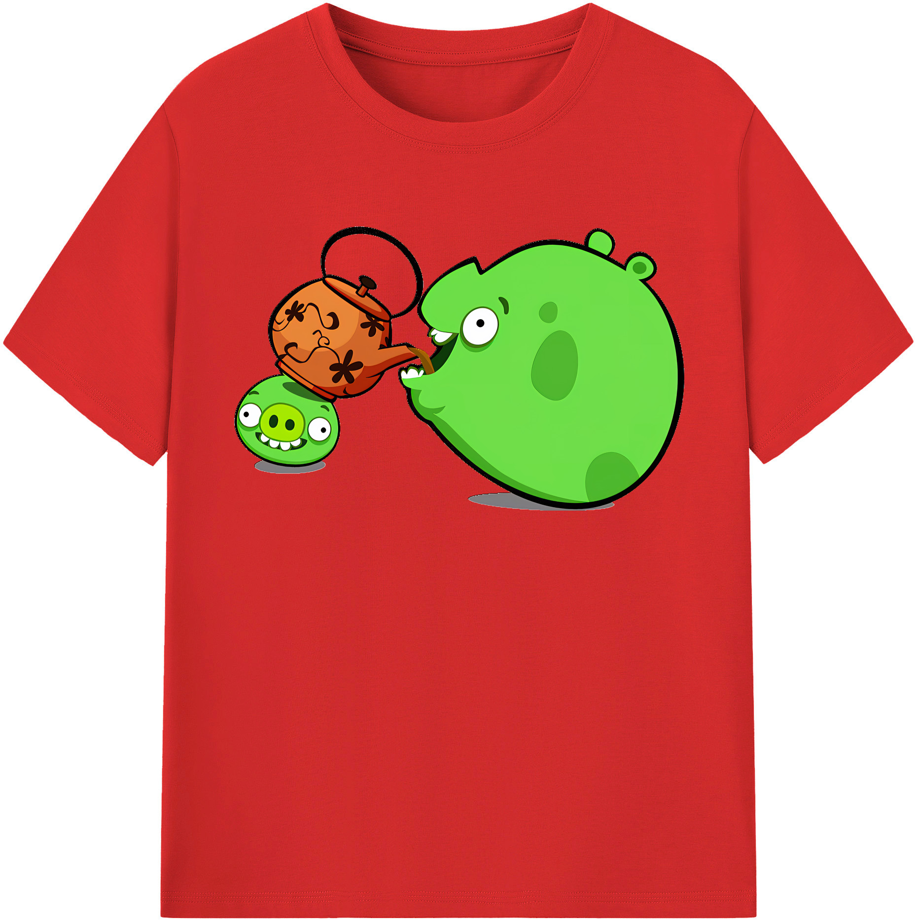 （画像用） Angry Birds アングリーバード 綿100％半袖Tシャツ（フロントプリント）