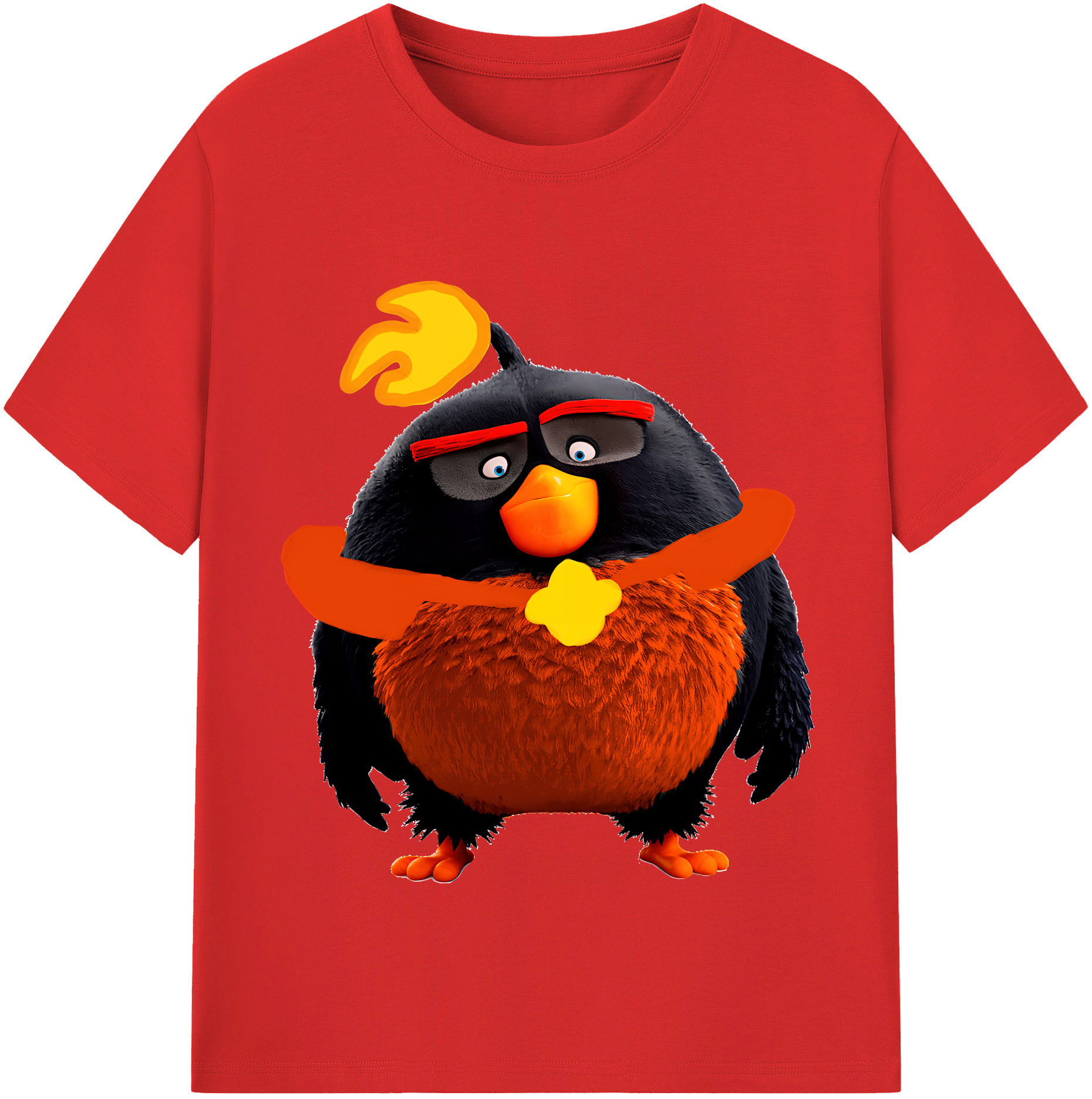 （画像用） Angry Birds アングリーバード 綿100％半袖Tシャツ（フロントプリント）