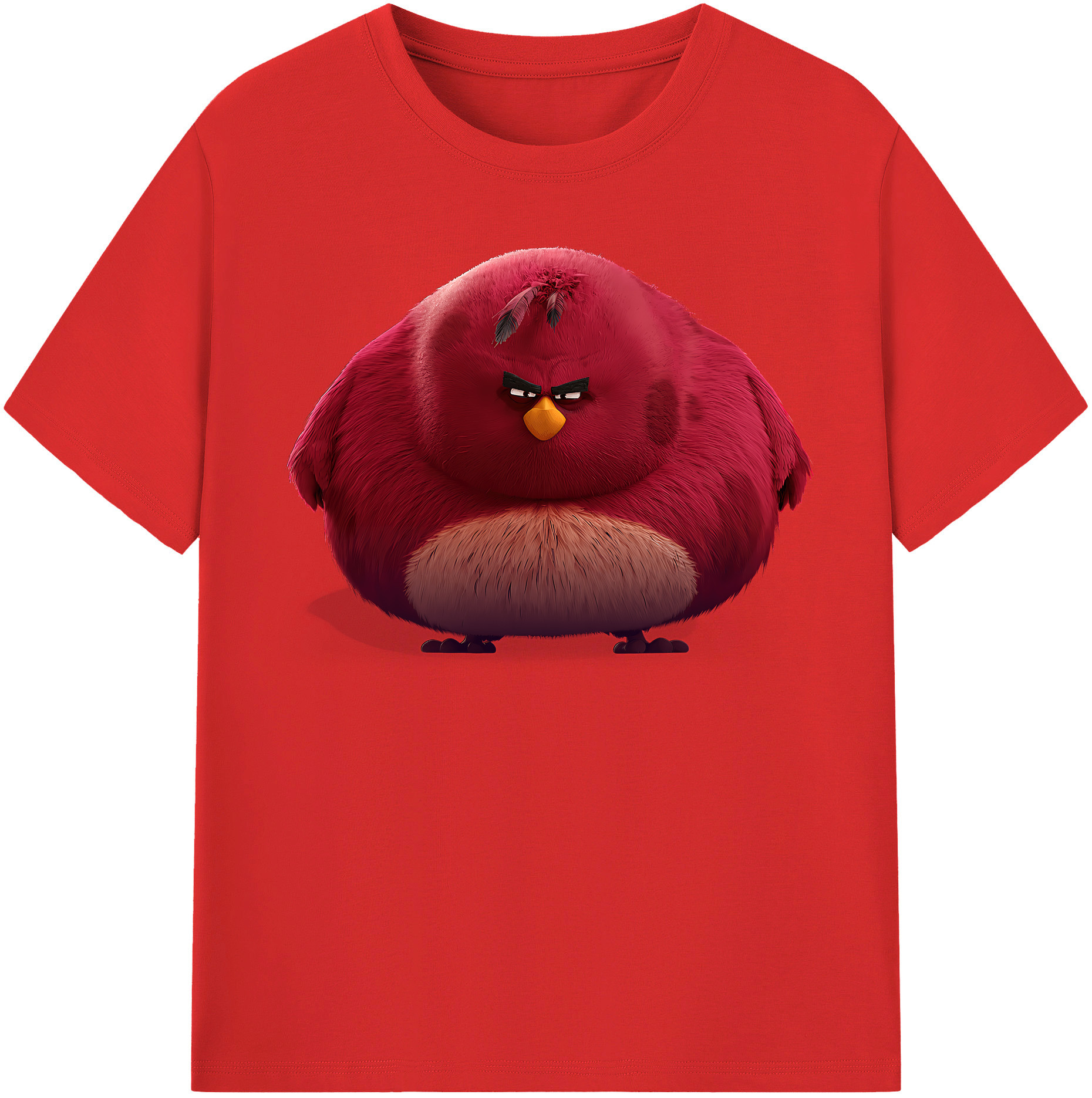 （画像用） Angry Birds アングリーバード 綿100％半袖Tシャツ（フロントプリント）