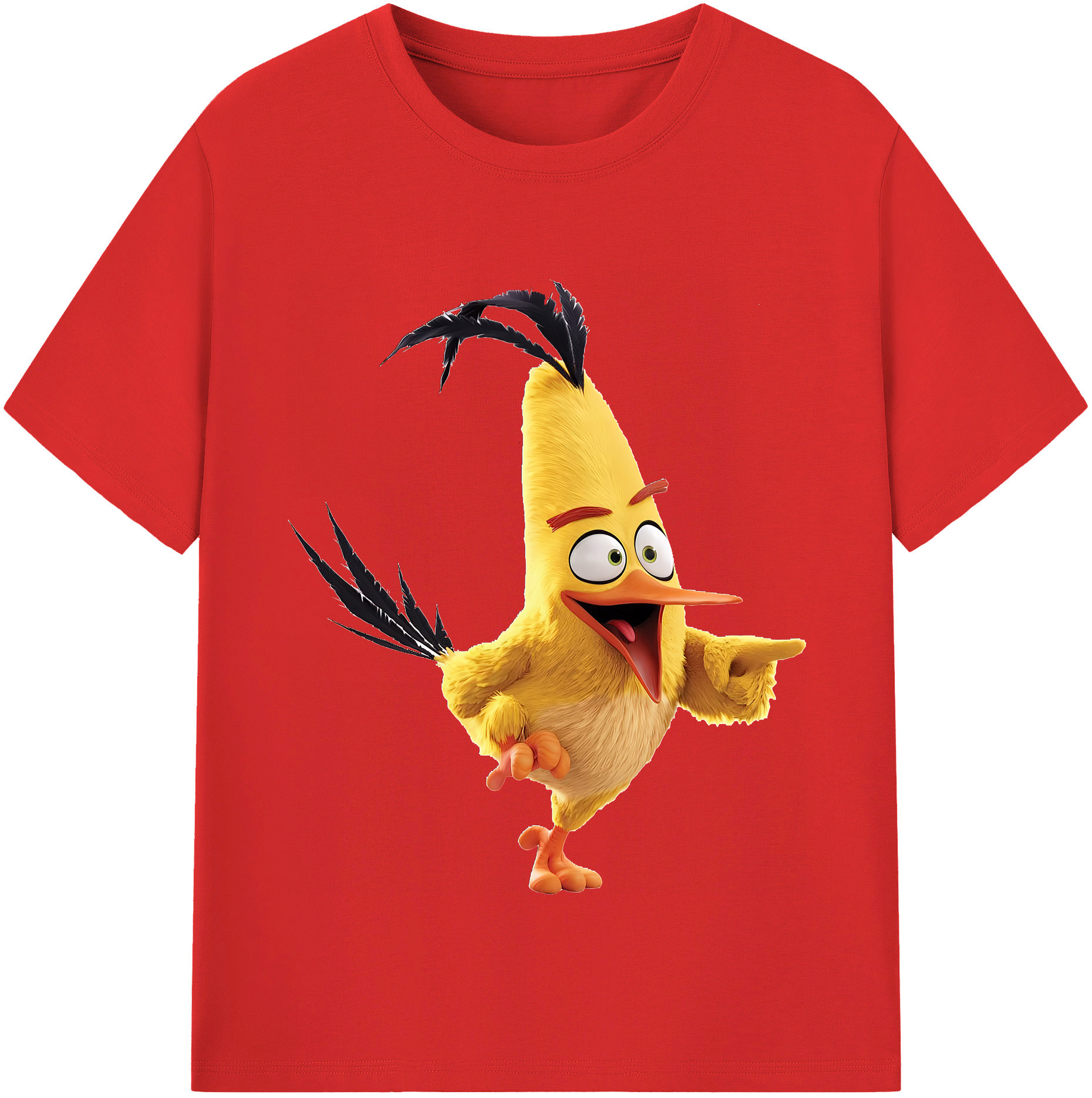 （画像用） Angry Birds アングリーバード 綿100％半袖Tシャツ（フロントプリント）