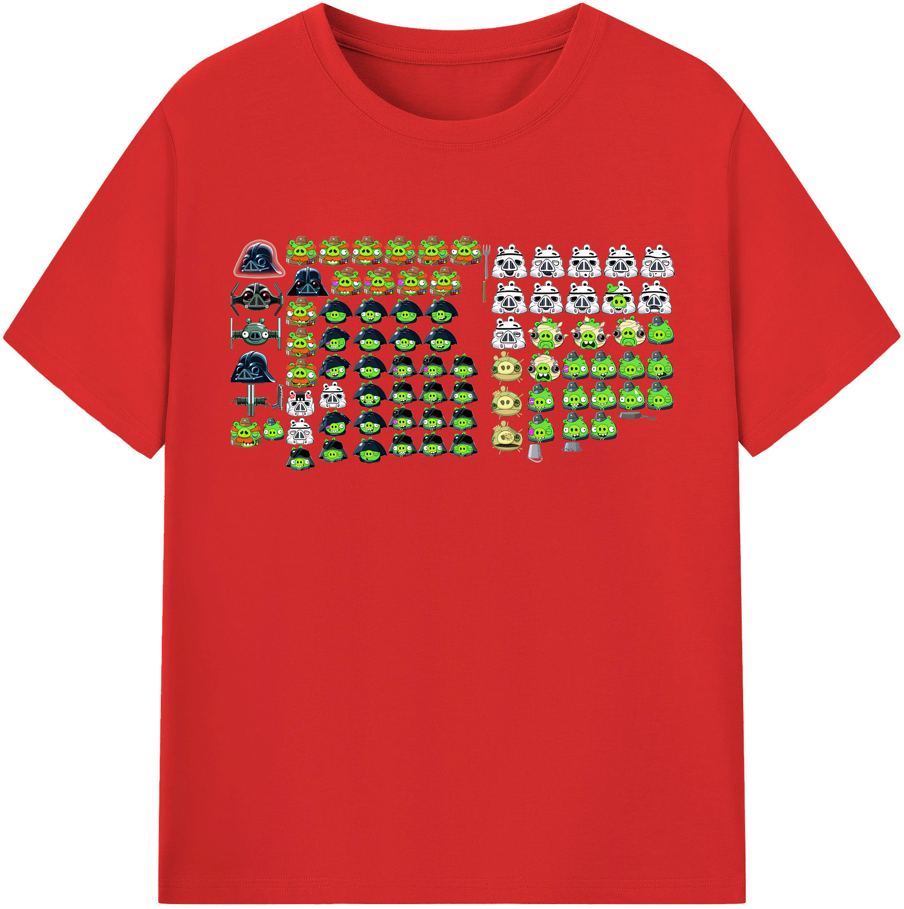 （画像用） Angry Birds アングリーバード 綿100％半袖Tシャツ（フロントプリント）