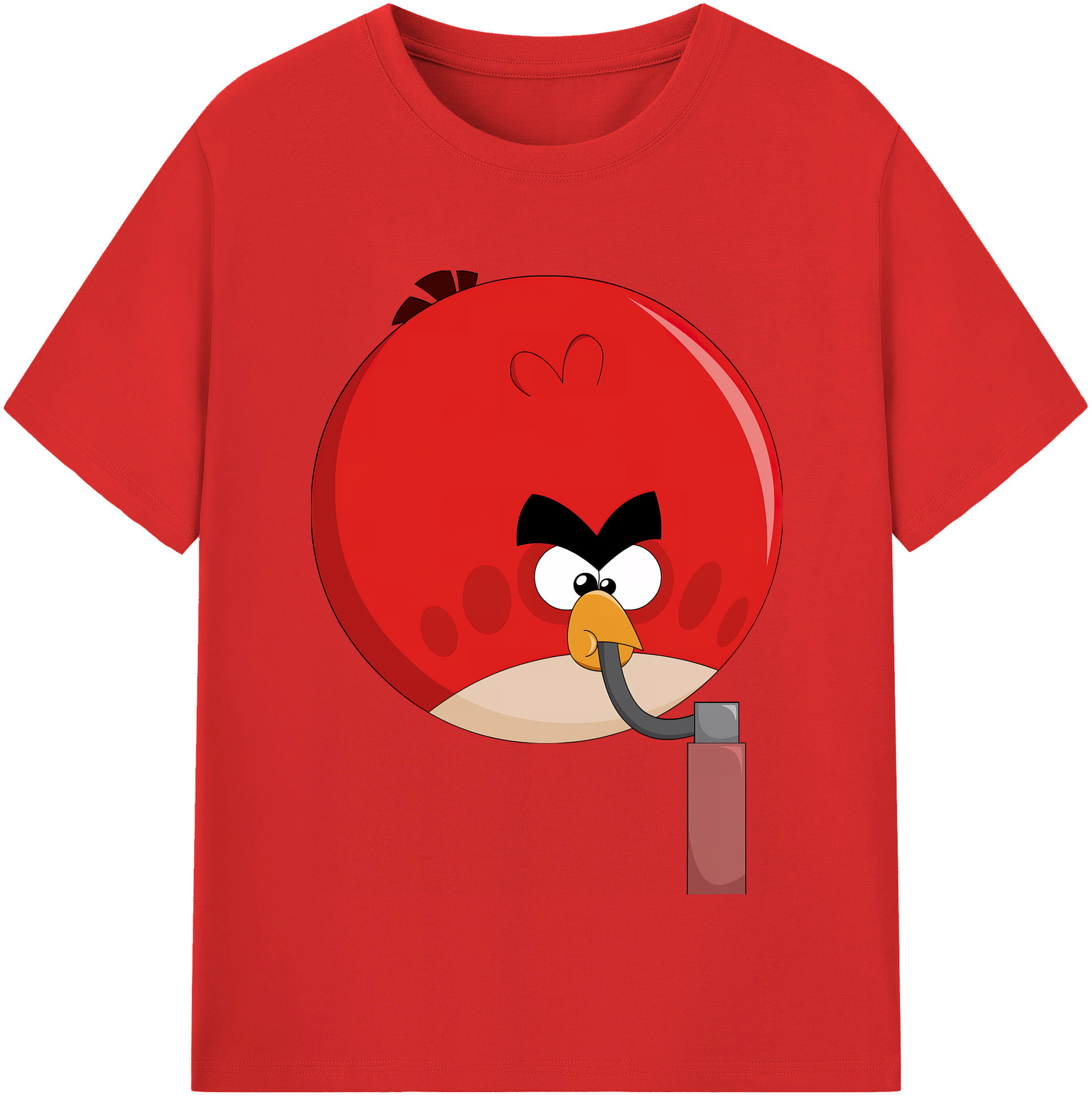 （画像用） Angry Birds アングリーバード 綿100％半袖Tシャツ（フロントプリント）