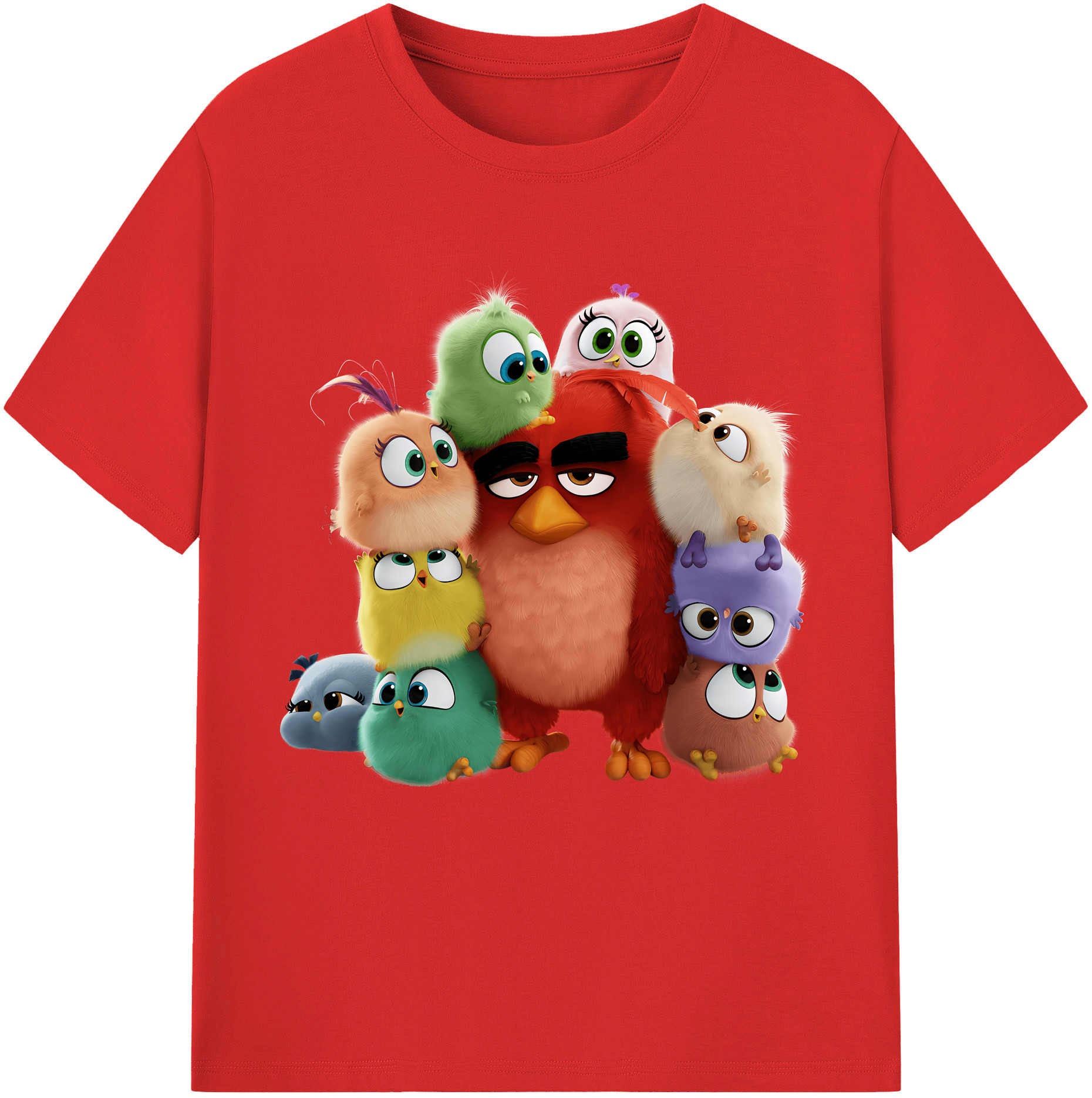 （画像用） Angry Birds アングリーバード 綿100％半袖Tシャツ（フロントプリント）
