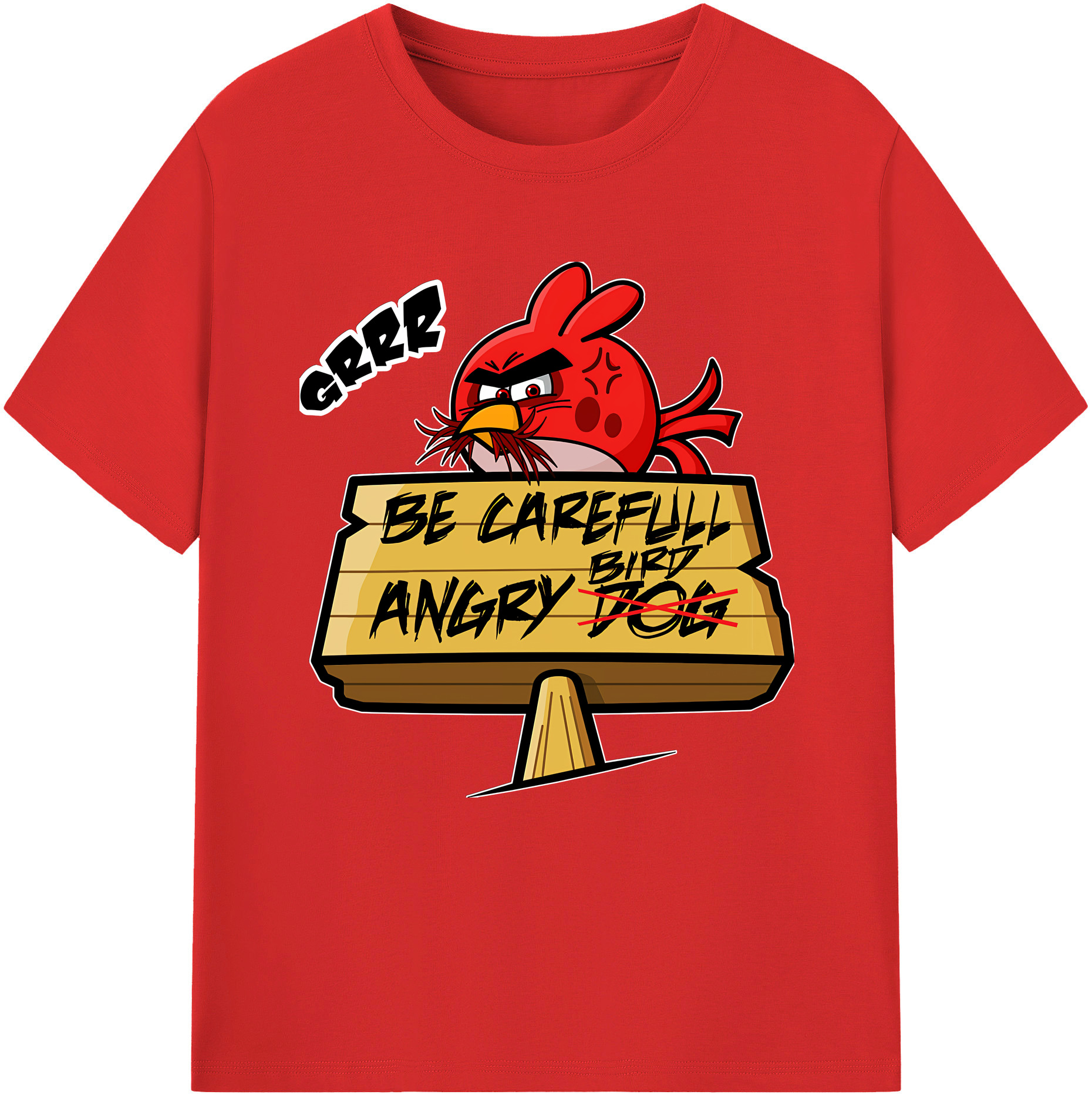 （画像用） Angry Birds アングリーバード 綿100％半袖Tシャツ（フロントプリント）
