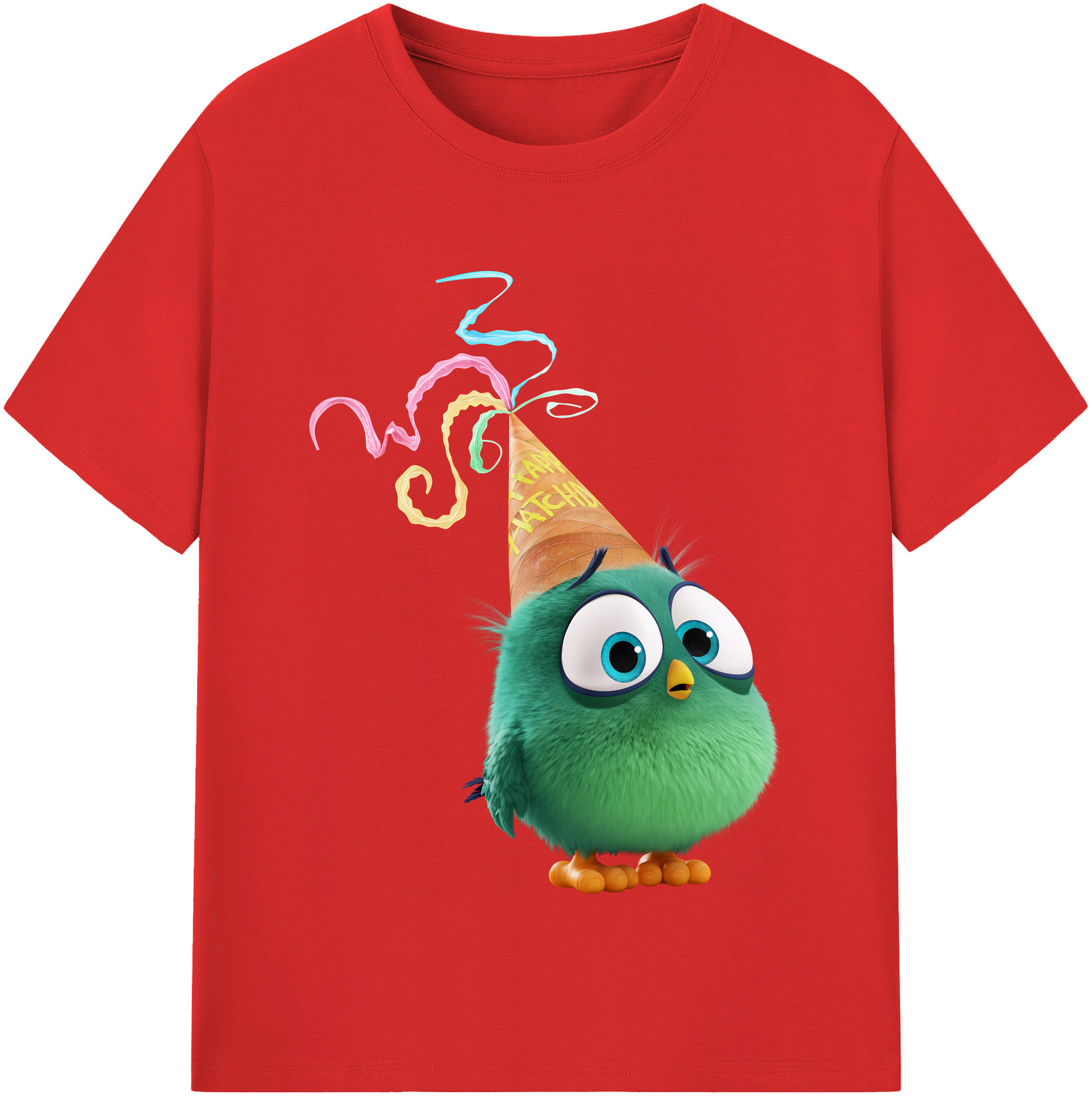 （画像用） Angry Birds アングリーバード 綿100％半袖Tシャツ（フロントプリント）