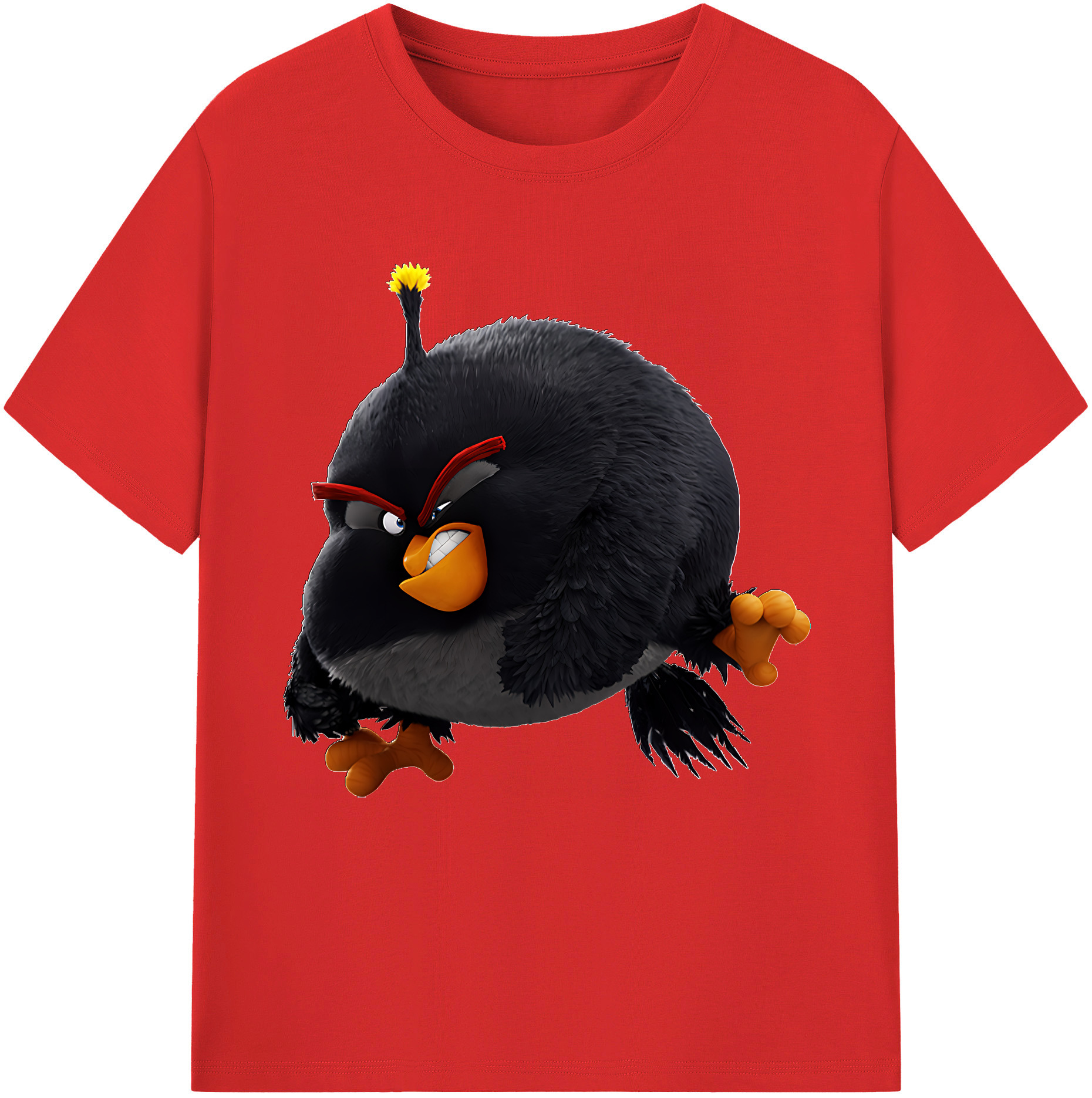 （画像用） Angry Birds アングリーバード 綿100％半袖Tシャツ（フロントプリント）