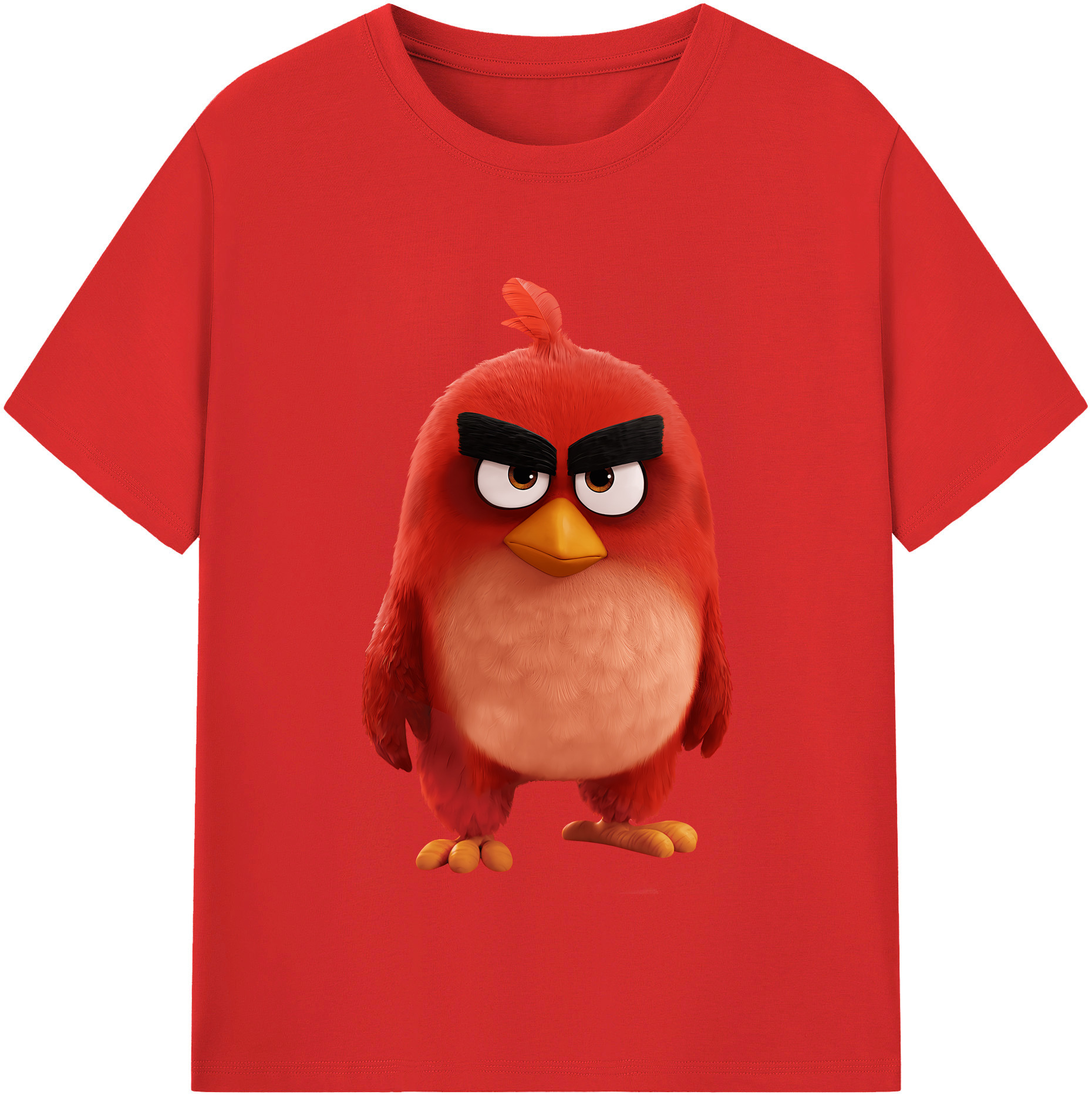 （画像用） Angry Birds アングリーバード 綿100％半袖Tシャツ（フロントプリント）