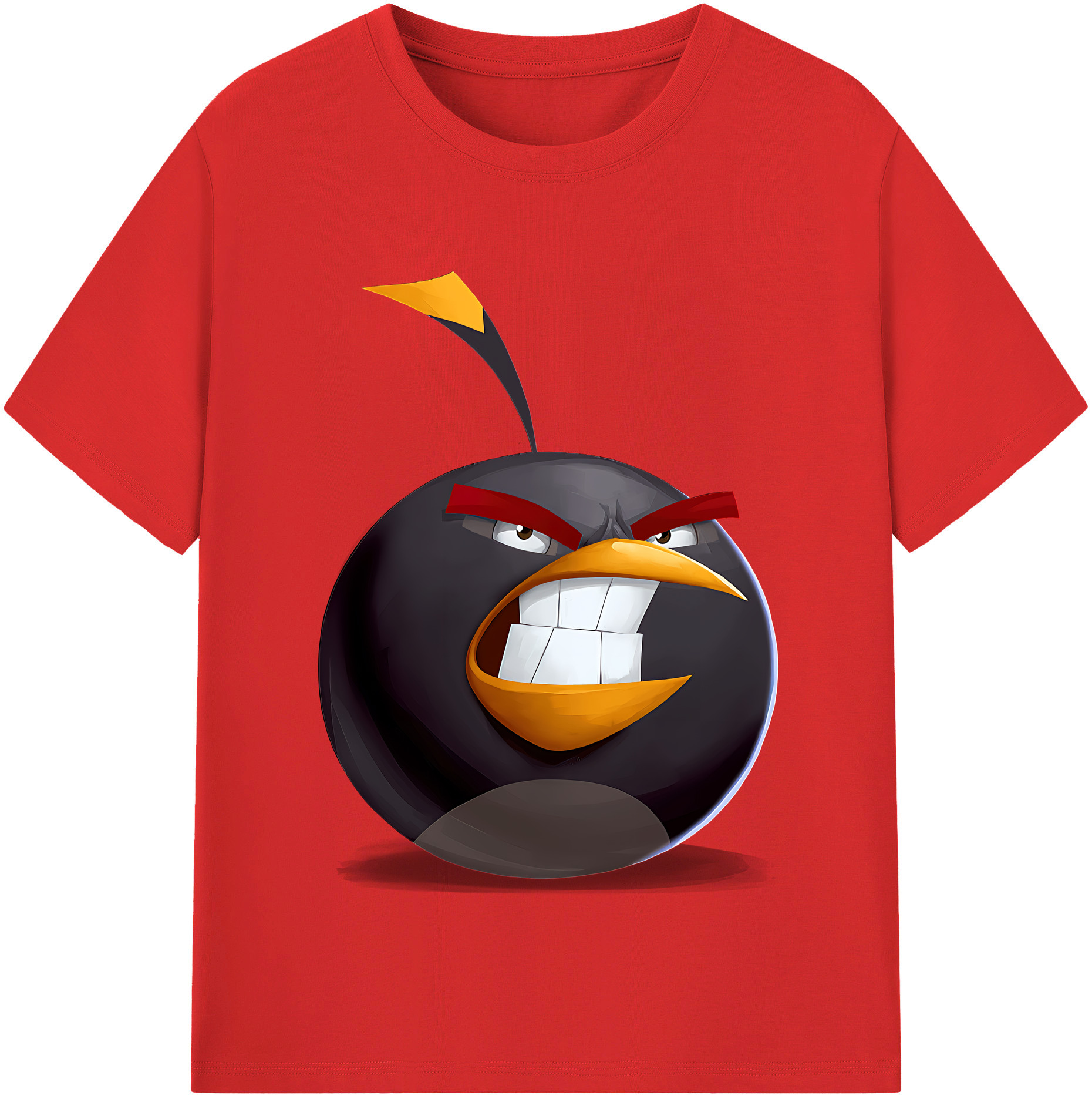 （画像用） Angry Birds アングリーバード 綿100％半袖Tシャツ（フロントプリント）