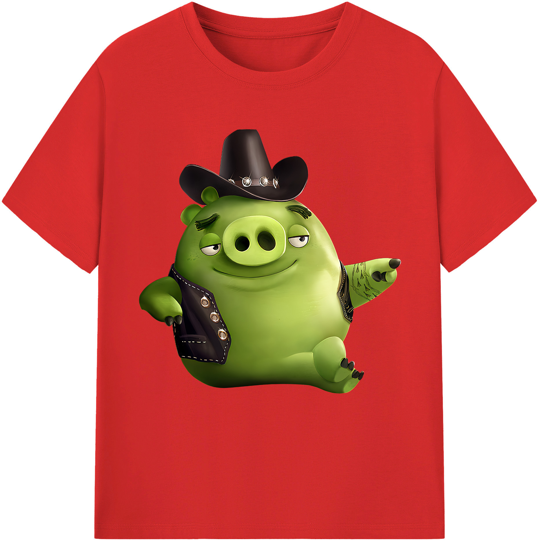 （画像用） Angry Birds アングリーバード 綿100％半袖Tシャツ（フロントプリント）
