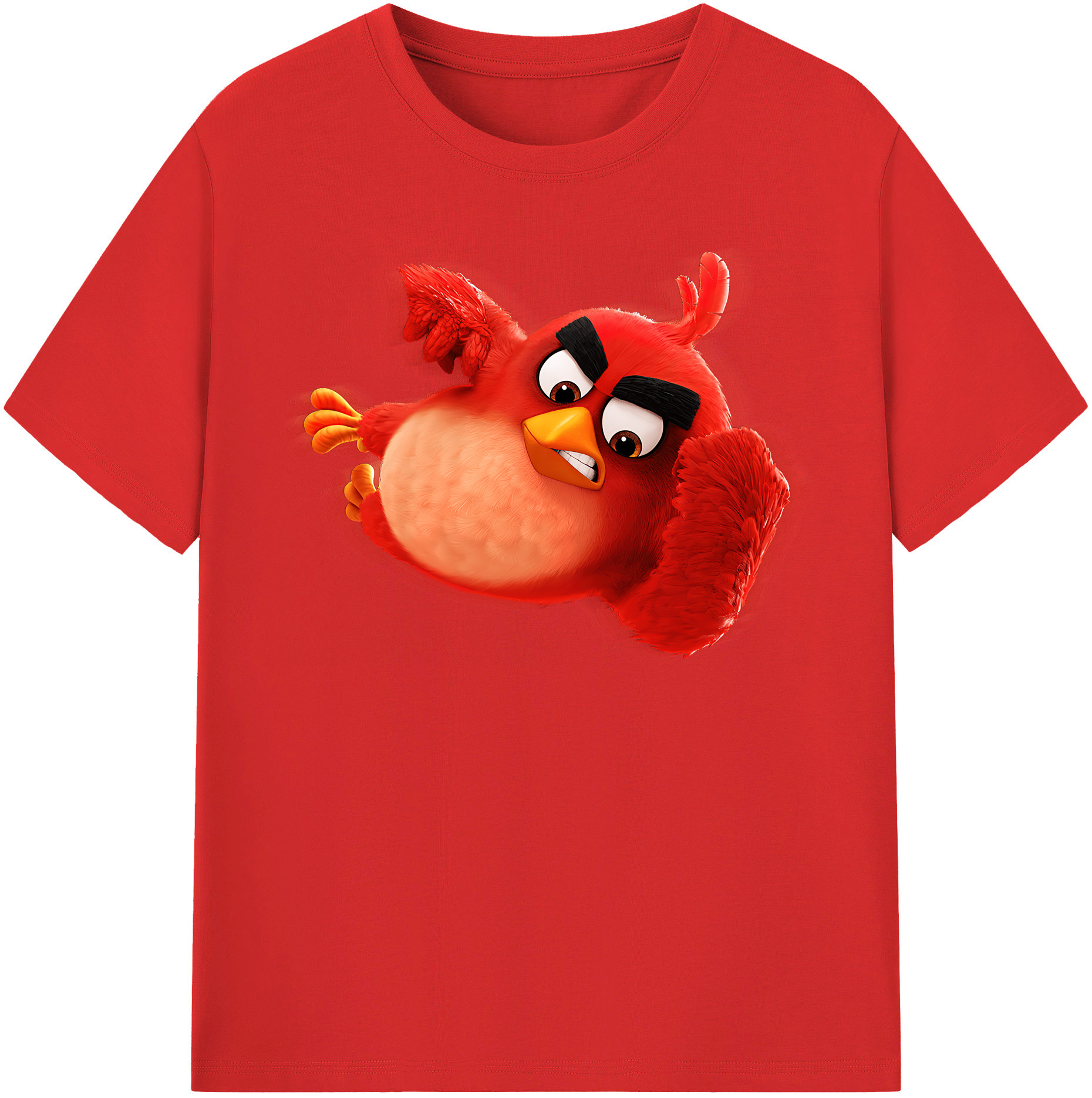 （画像用） Angry Birds アングリーバード 綿100％半袖Tシャツ（フロントプリント）