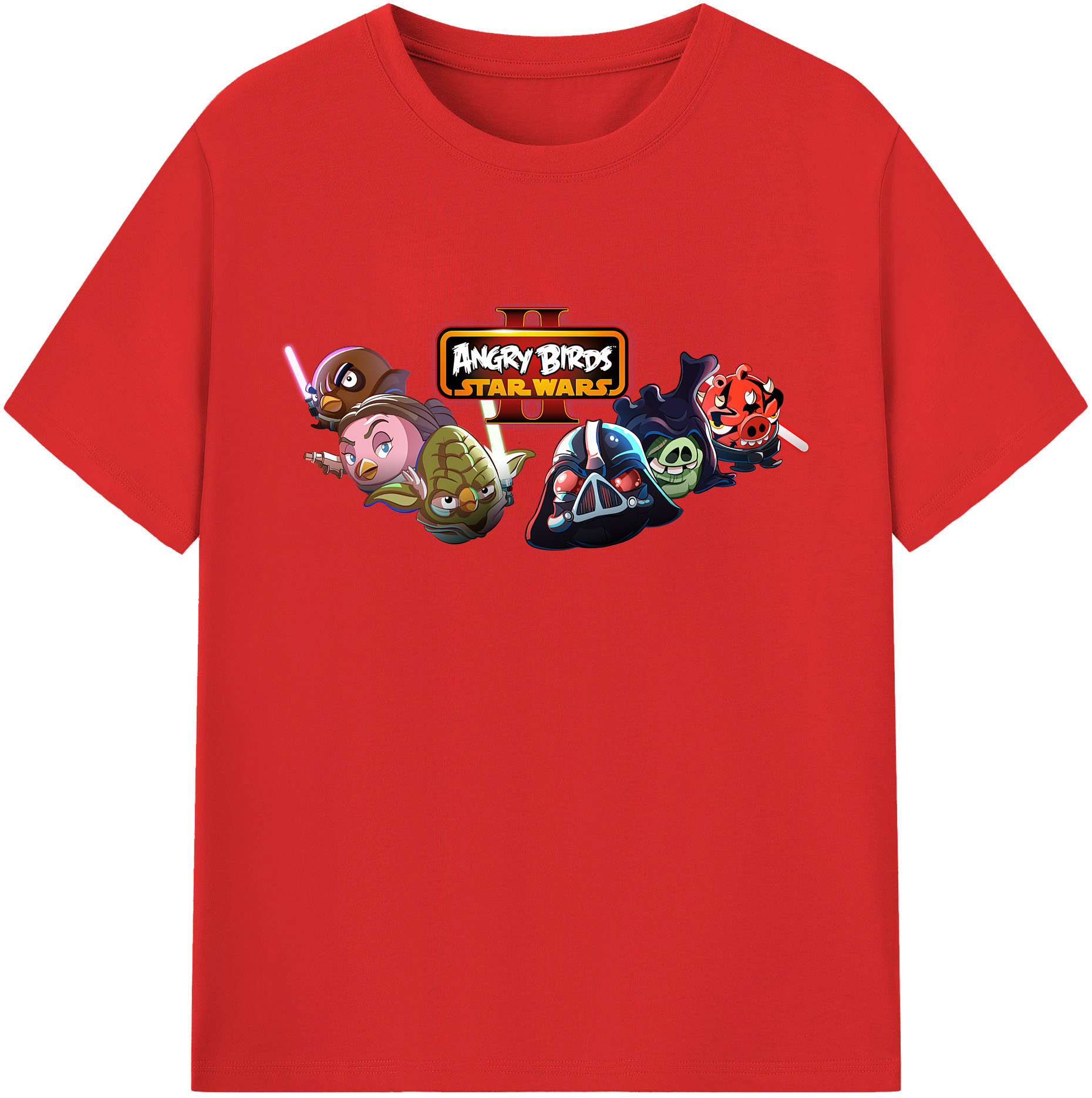 （画像用） Angry Birds アングリーバード 綿100％半袖Tシャツ（フロントプリント）