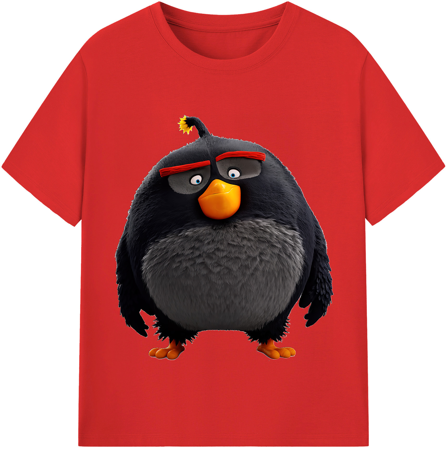 （画像用） Angry Birds アングリーバード 綿100％半袖Tシャツ（フロントプリント）