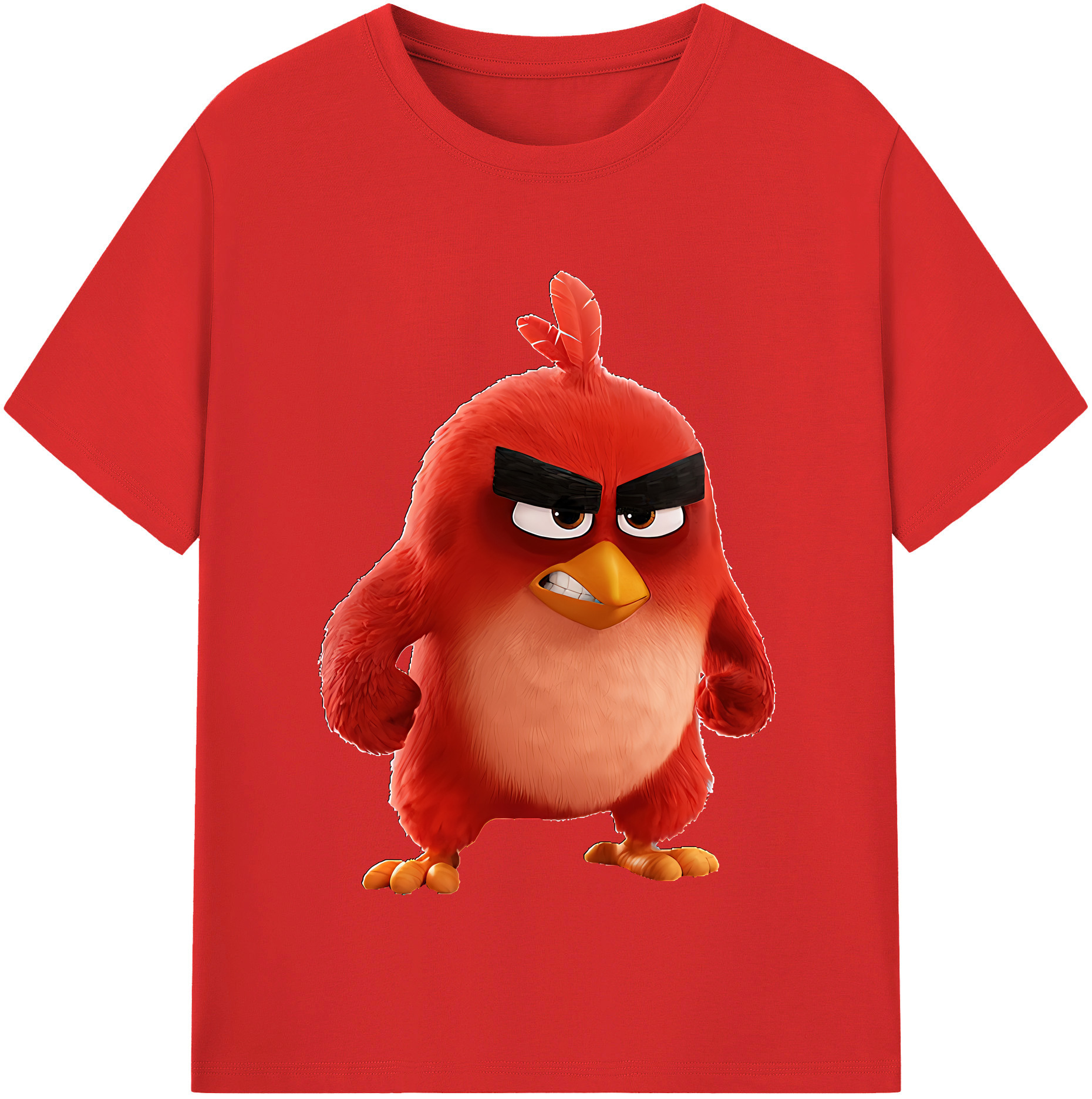 （画像用） Angry Birds アングリーバード 綿100％半袖Tシャツ（フロントプリント）
