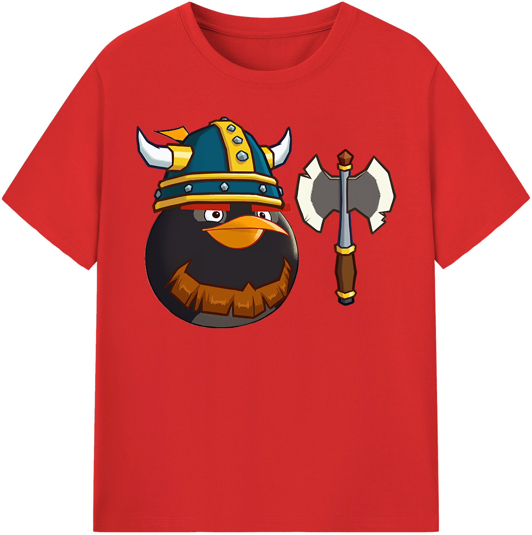 （画像用） Angry Birds アングリーバード 綿100％半袖Tシャツ（フロントプリント）