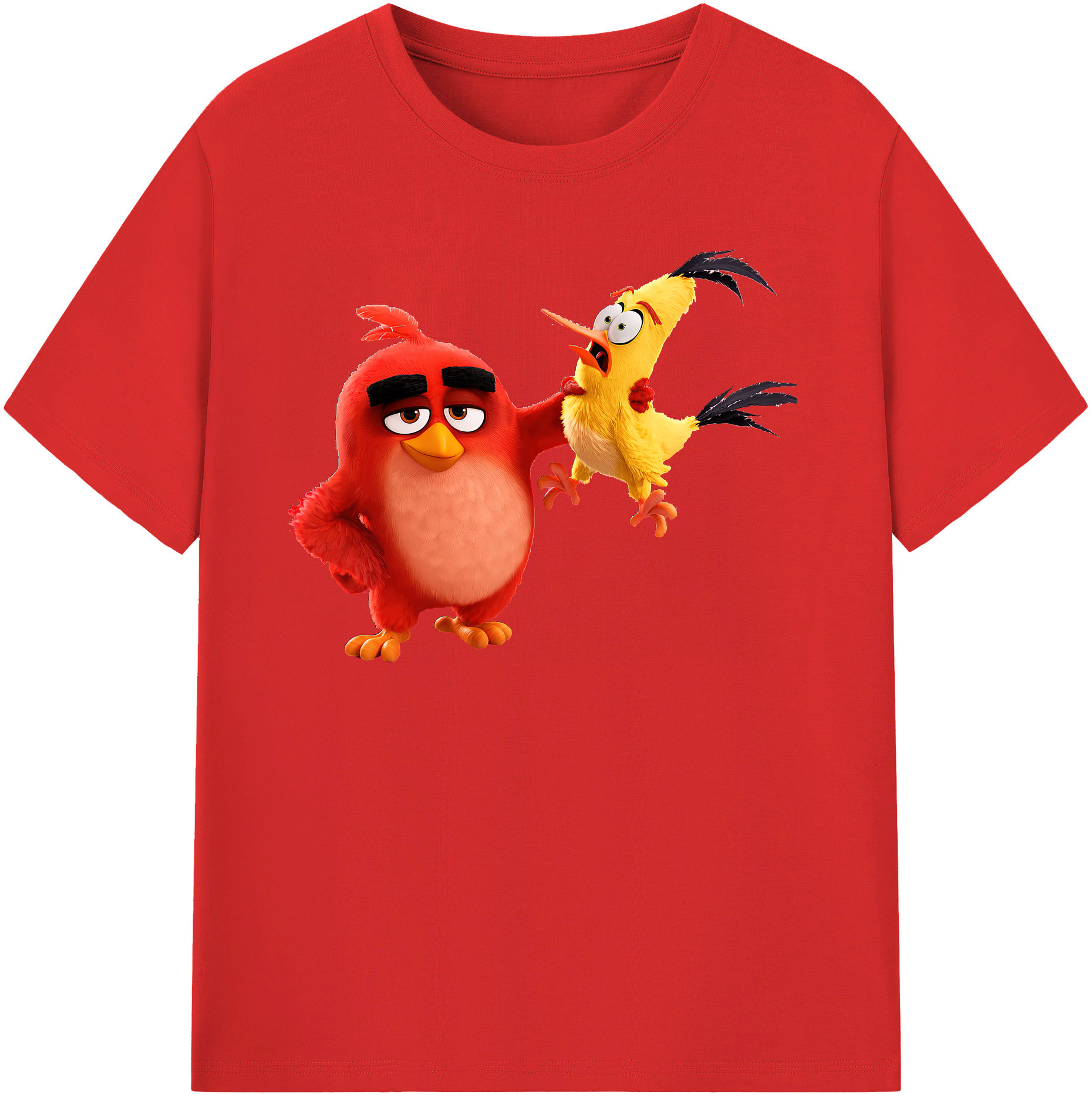 （画像用） Angry Birds アングリーバード 綿100％半袖Tシャツ（フロントプリント）