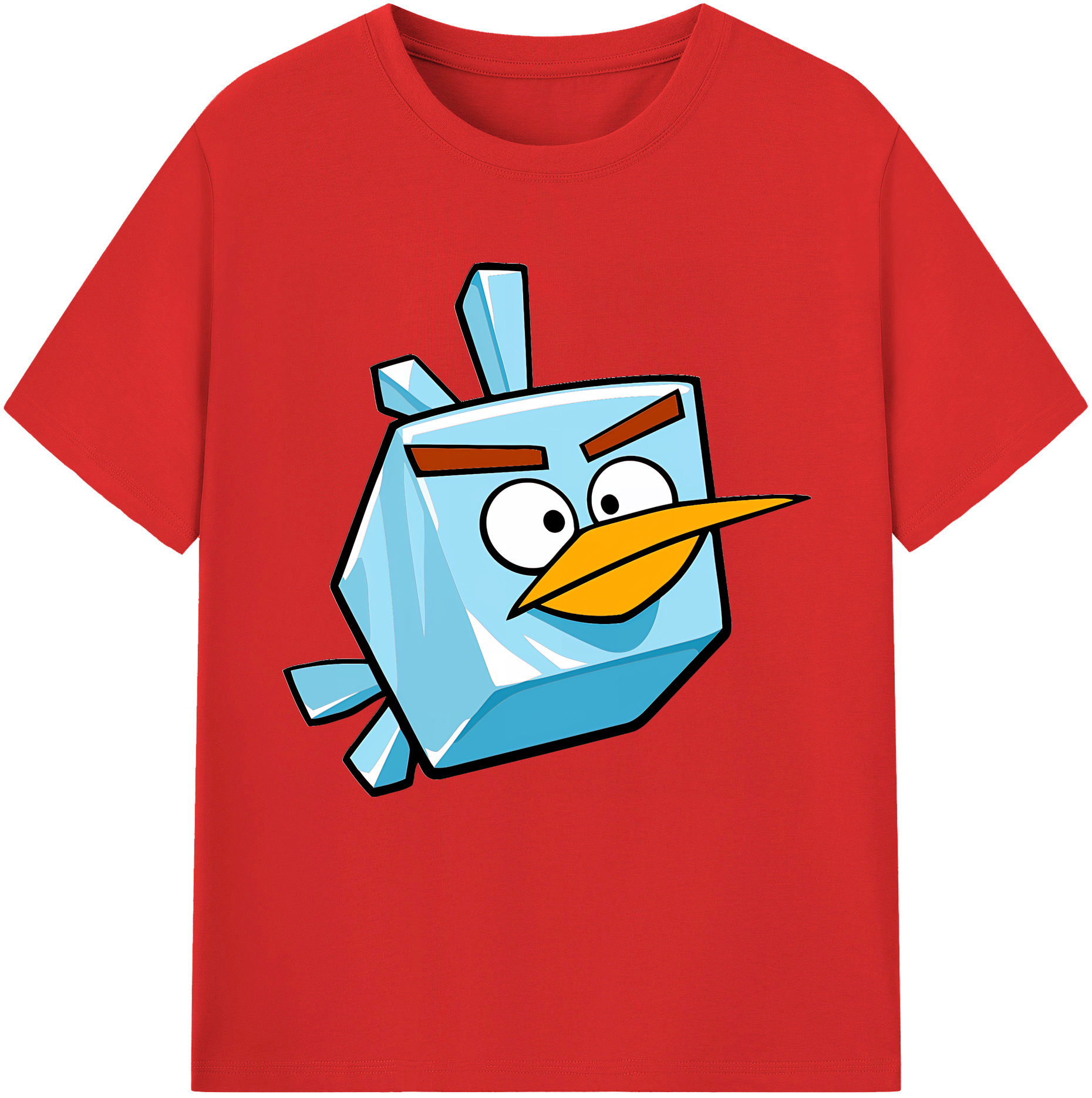 （画像用） Angry Birds アングリーバード 綿100％半袖Tシャツ（フロントプリント）