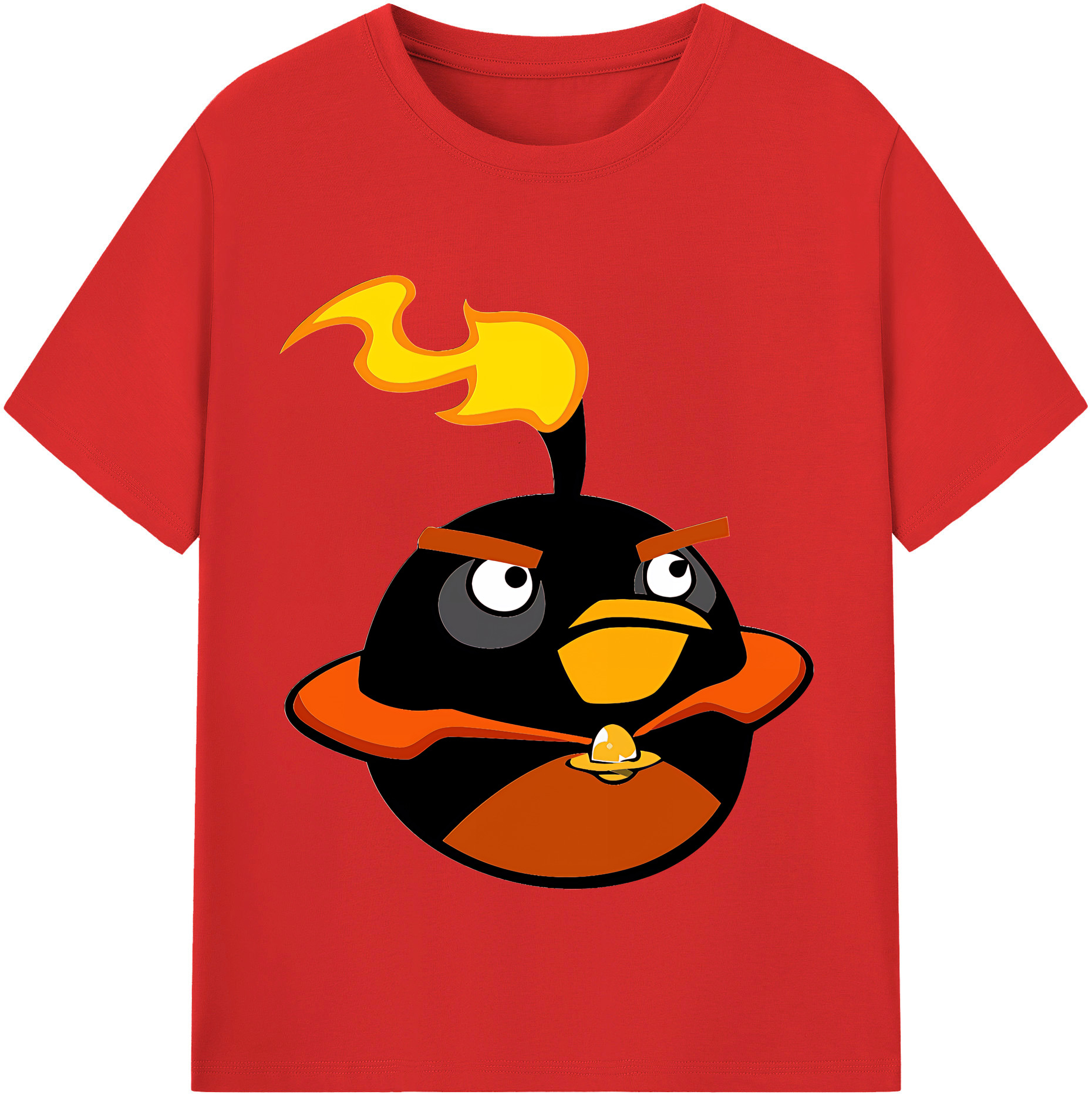 （画像用） Angry Birds アングリーバード 綿100％半袖Tシャツ（フロントプリント）