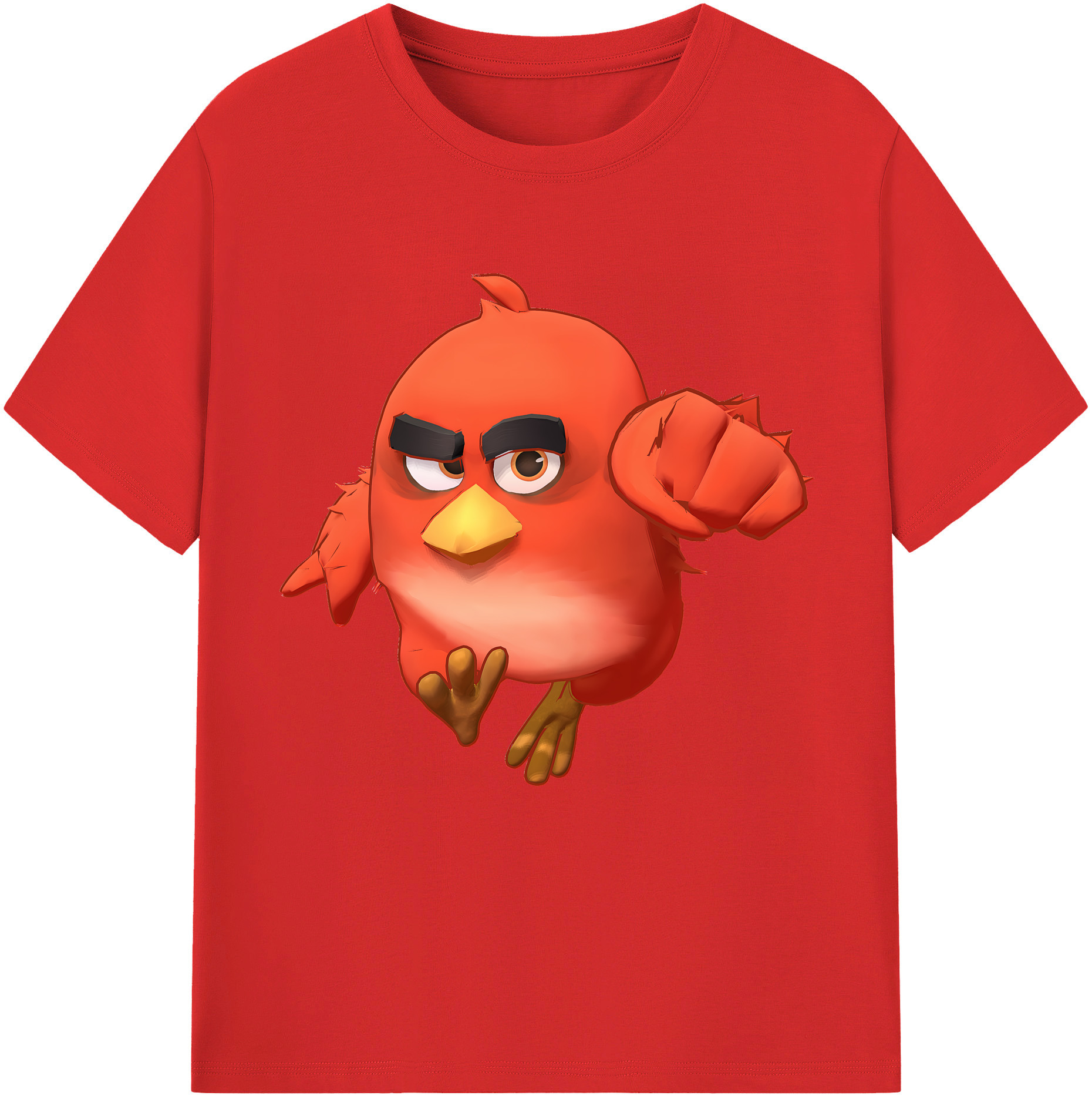 （画像用） Angry Birds アングリーバード 綿100％半袖Tシャツ（フロントプリント）