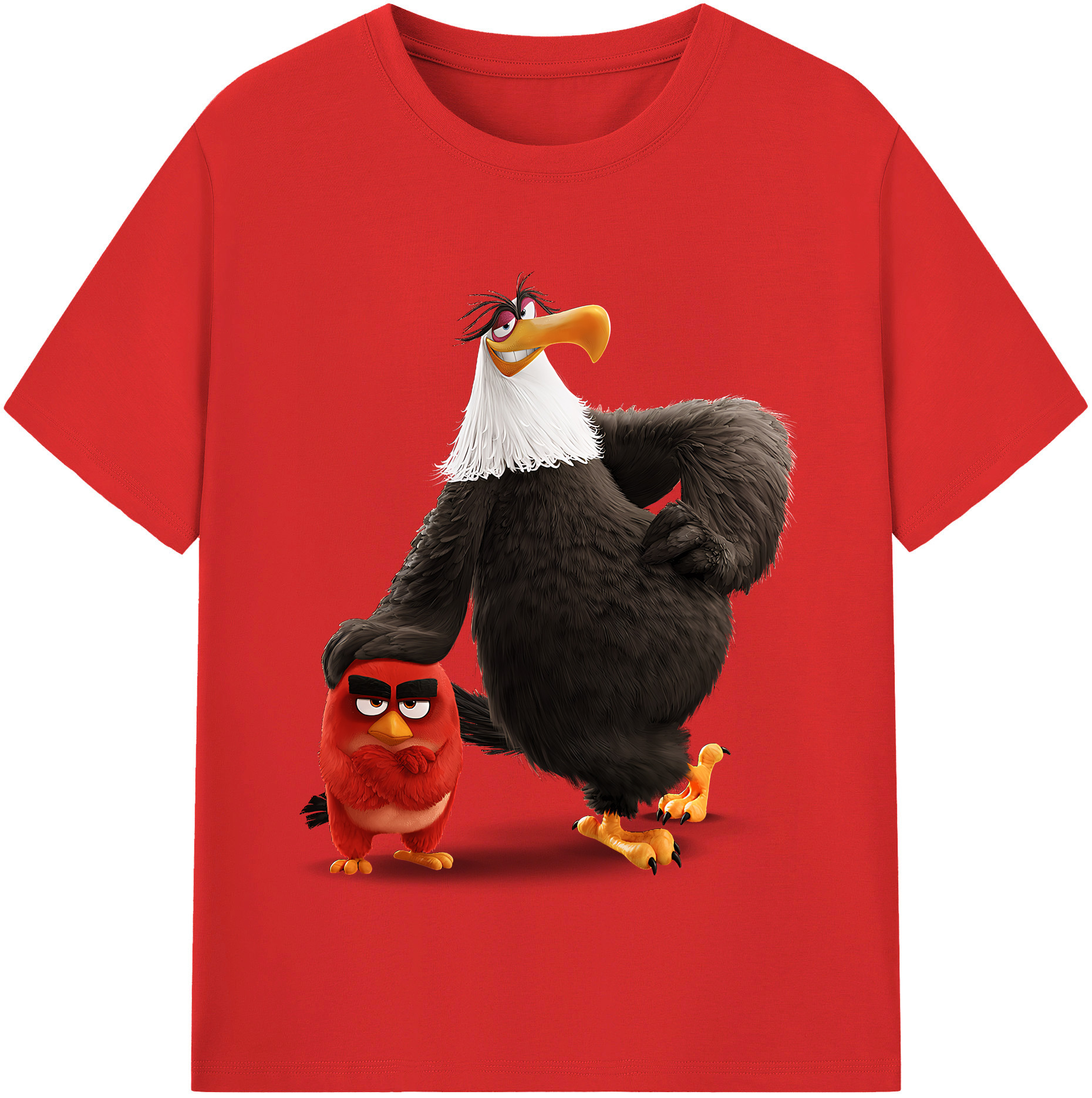 （画像用） Angry Birds アングリーバード 綿100％半袖Tシャツ（フロントプリント）