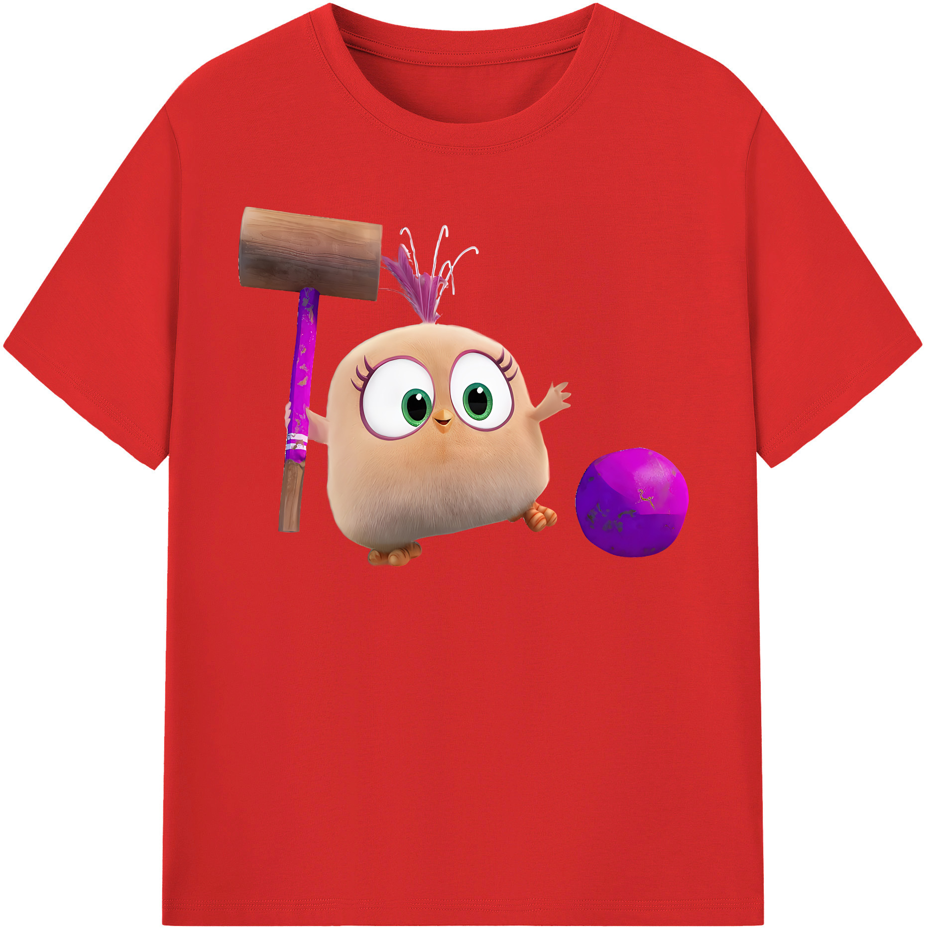 （画像用） Angry Birds アングリーバード 綿100％半袖Tシャツ（フロントプリント）