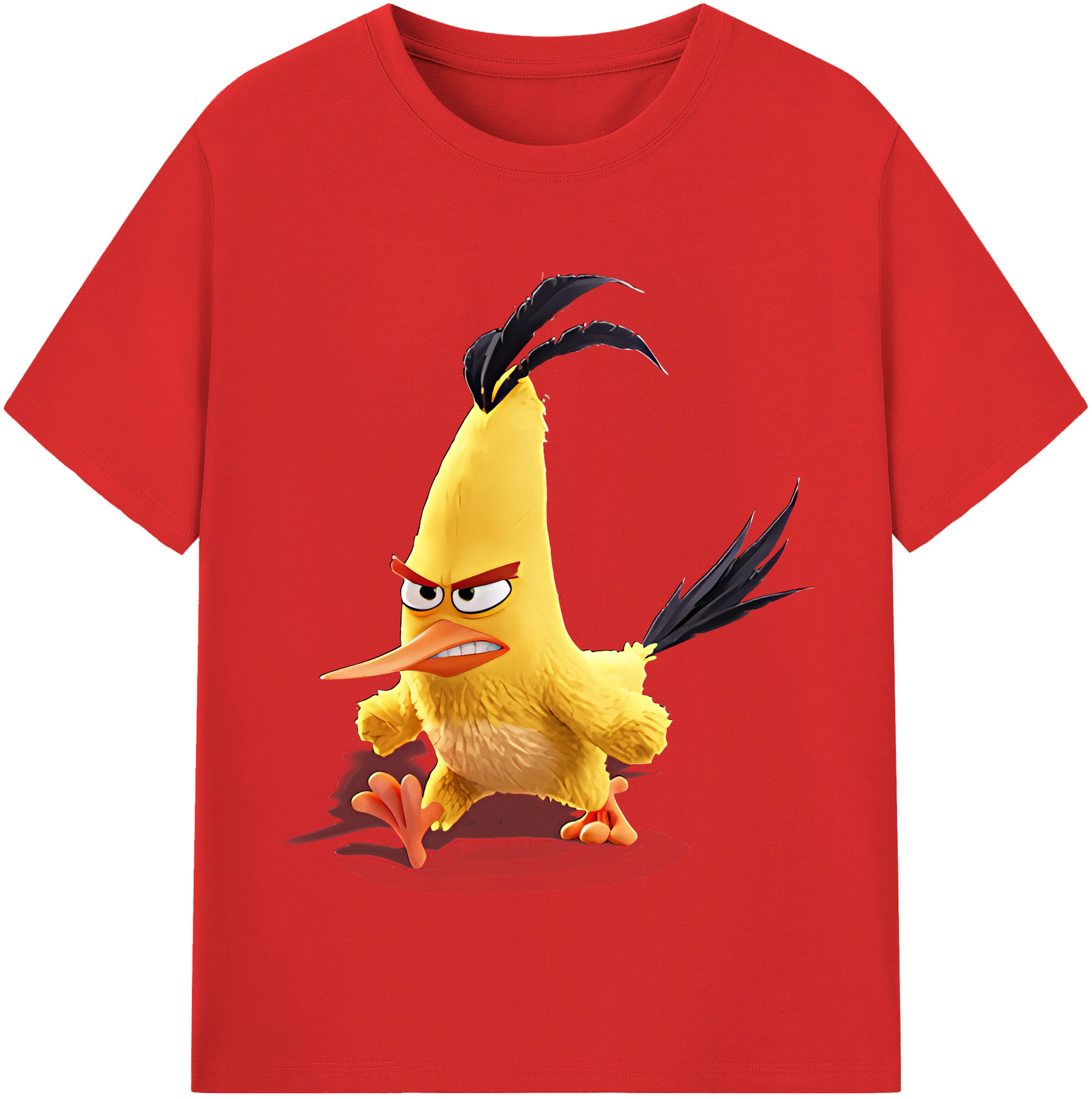 （画像用） Angry Birds アングリーバード 綿100％半袖Tシャツ（フロントプリント）