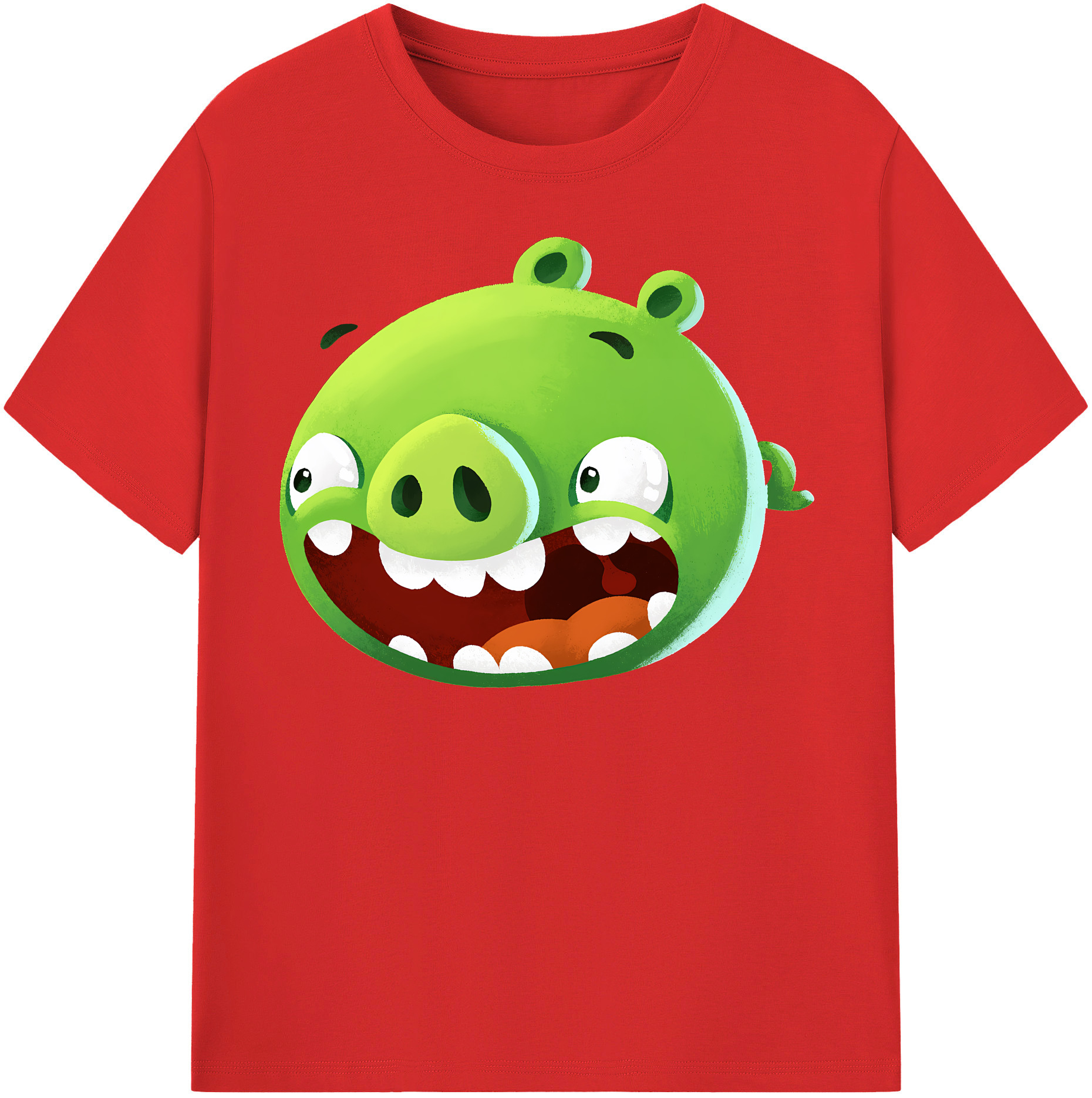 （画像用） Angry Birds アングリーバード 綿100％半袖Tシャツ（フロントプリント）