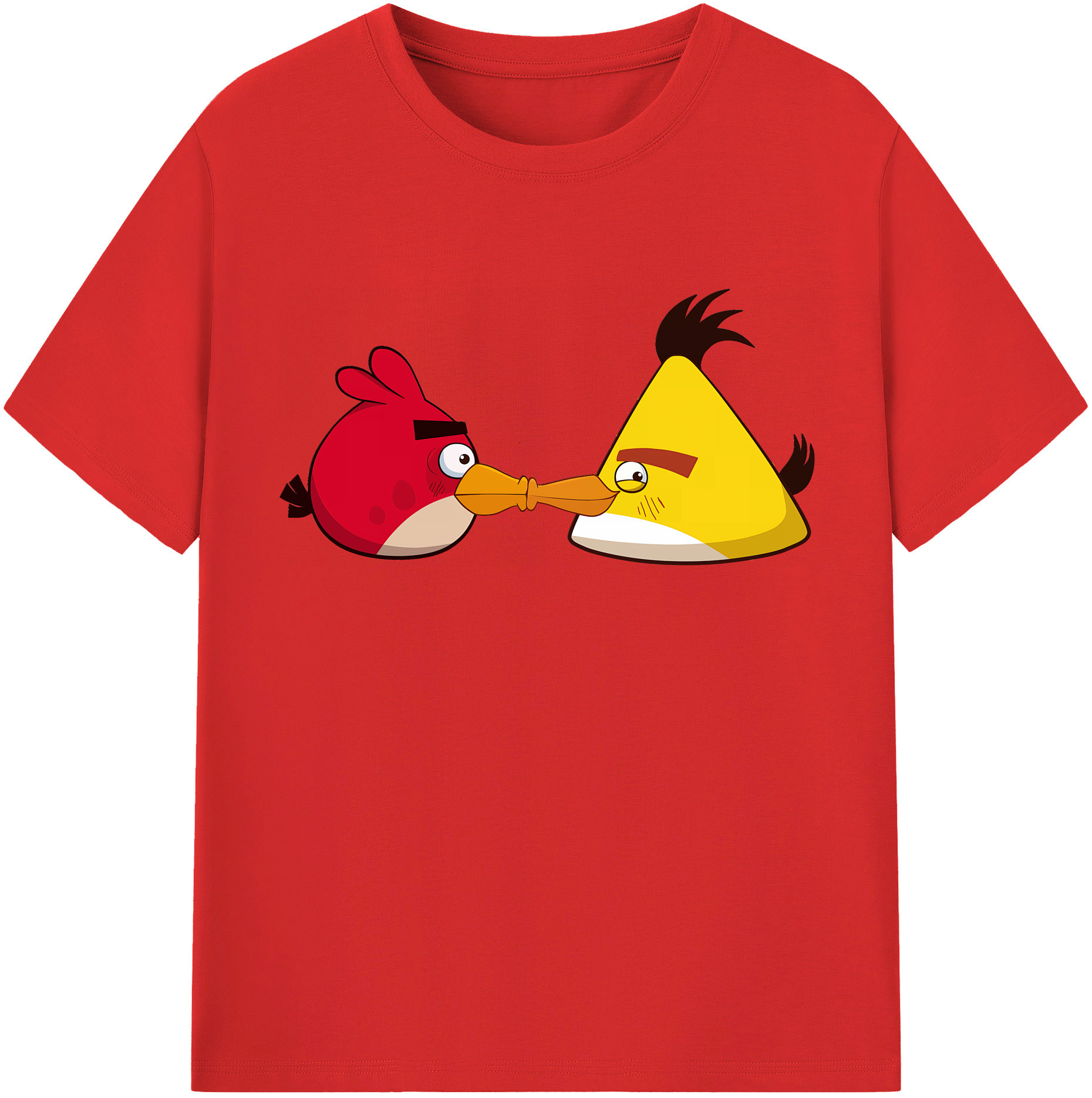 （画像用） Angry Birds アングリーバード 綿100％半袖Tシャツ（フロントプリント）